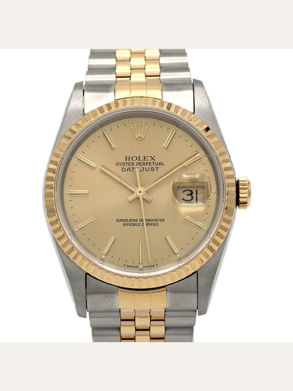 ROLEX Authentic Rolex Datejust 16233 SSxYG Mechanical Automatic X-Series #270-004-...