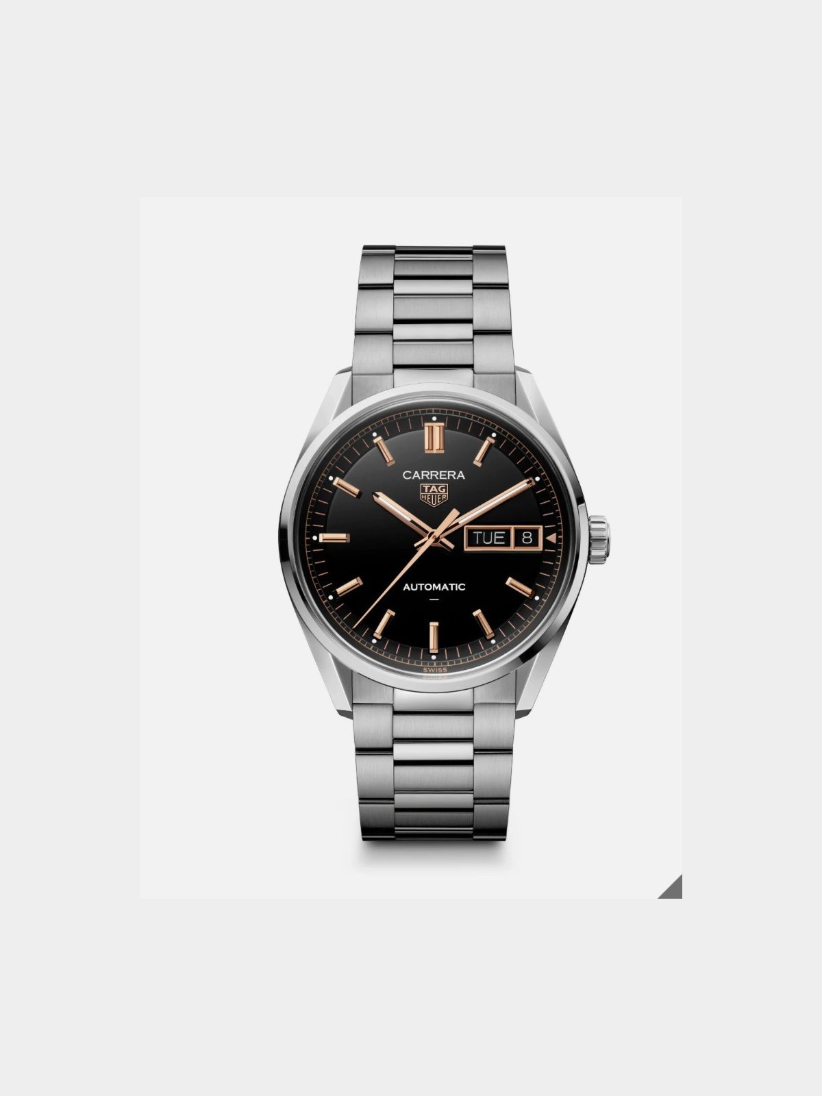 TAG Heuer NEW! TAG Heuer Carrera Day-Date Automatic 41 mm Steel WDA2111.BA0043 Watch B+P