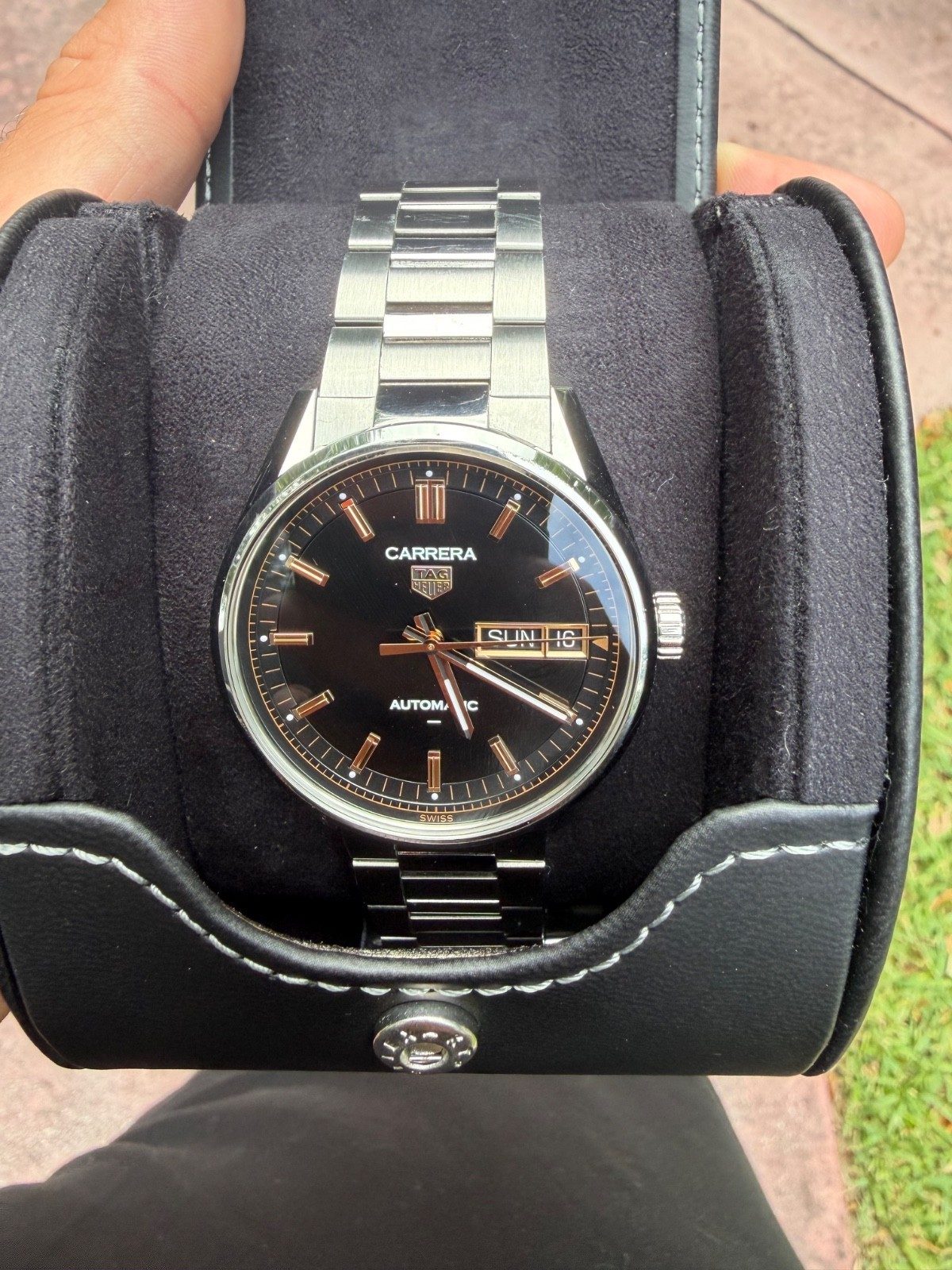 TAG Heuer NEW! TAG Heuer Carrera Day-Date Automatic 41 mm Steel WDA2111.BA0043 Watch B+P