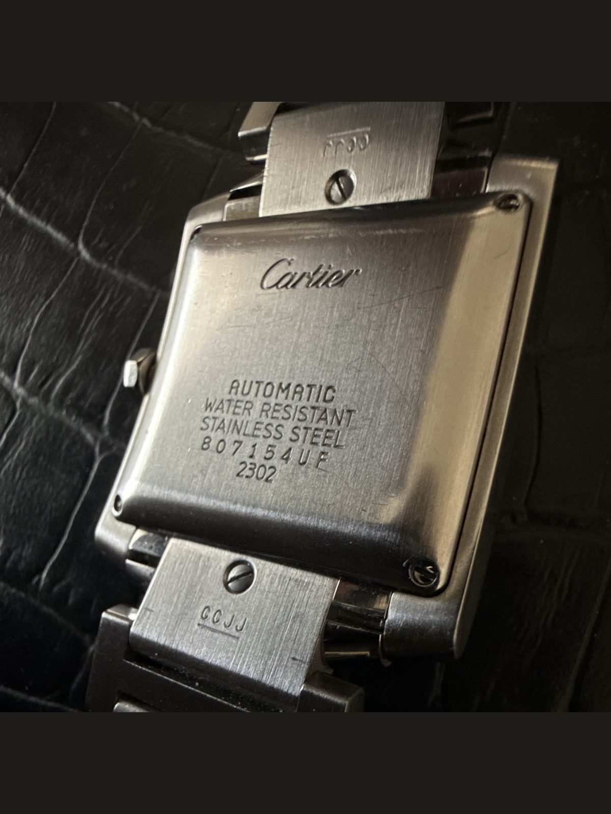 Cartier Tank Francaise 2302 Auto SS 28mm fits 7 1/2” wrist Naked