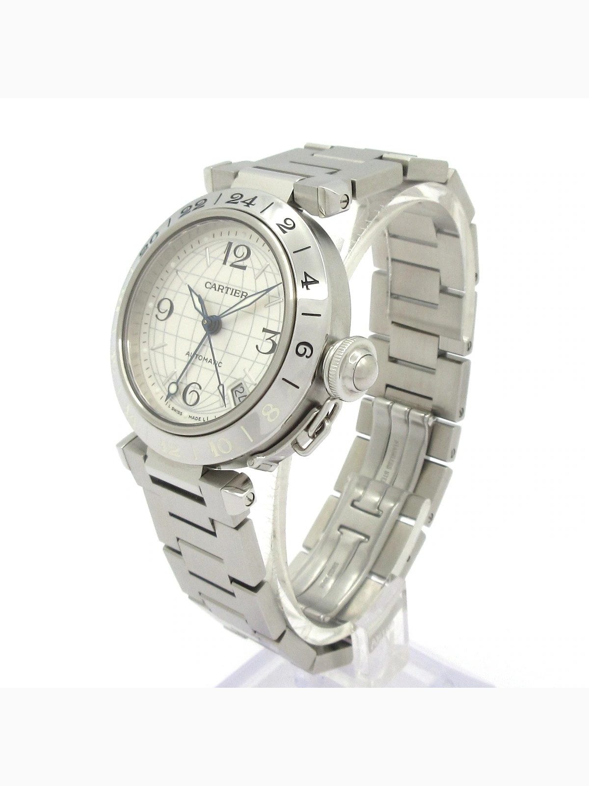 Cartier Pasha C Meridian GMT W31078M7 2*********** Silver Men's Wrist Watch