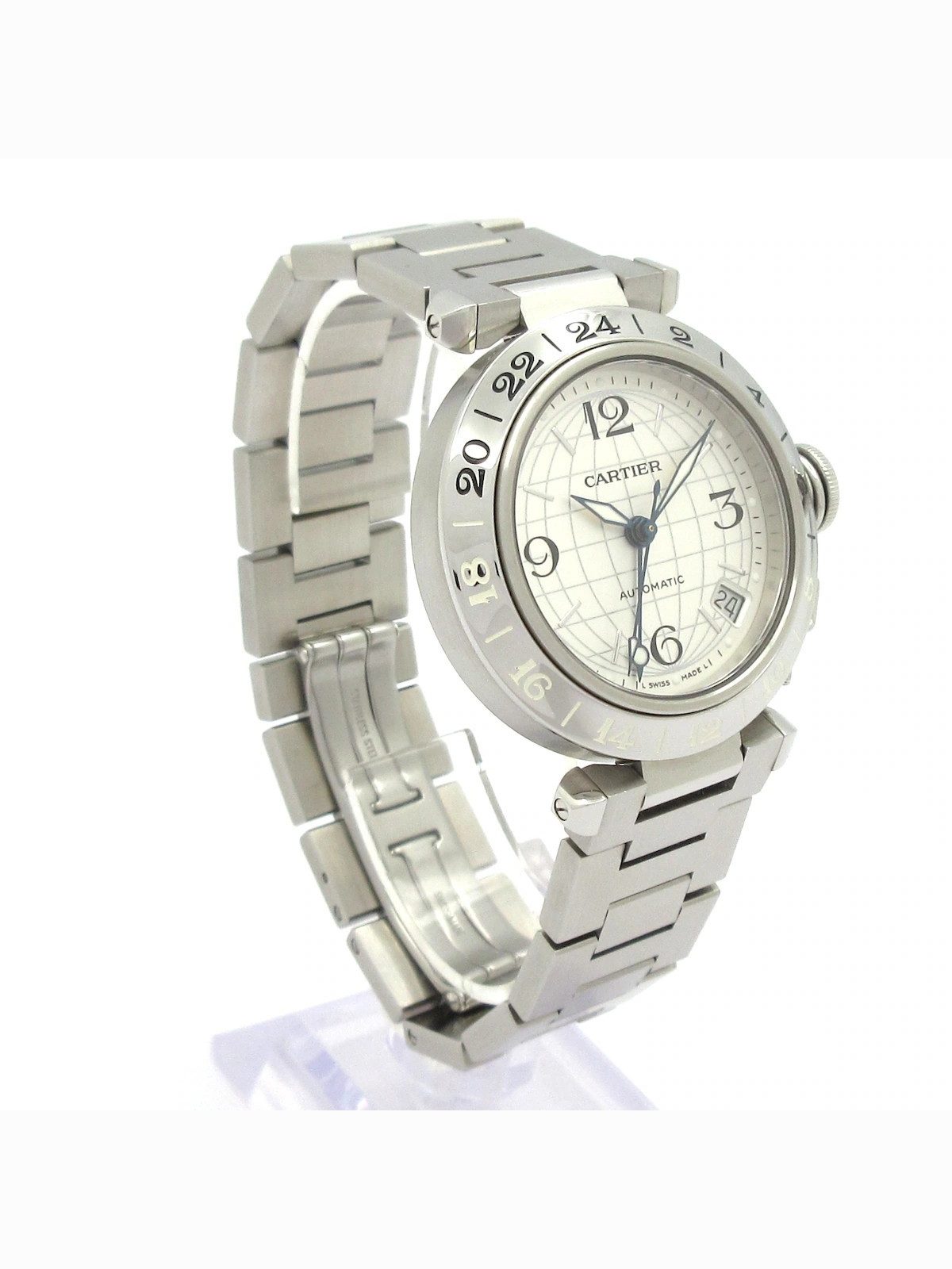 Cartier Pasha C Meridian GMT W31078M7 2*********** Silver Men's Wrist Watch