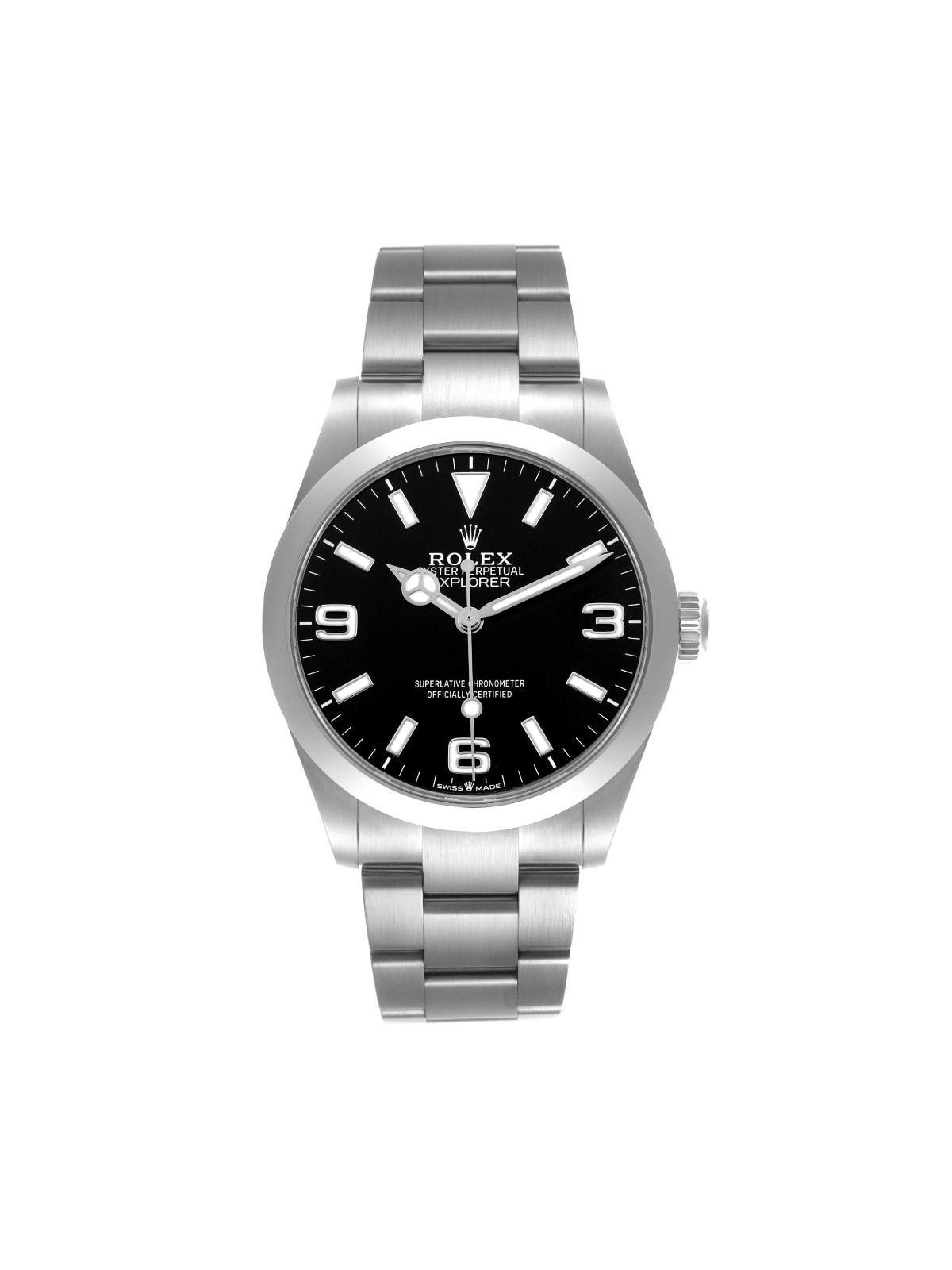 Rolex Explorer I 40 Steel Black Dial Mens Watch 224270