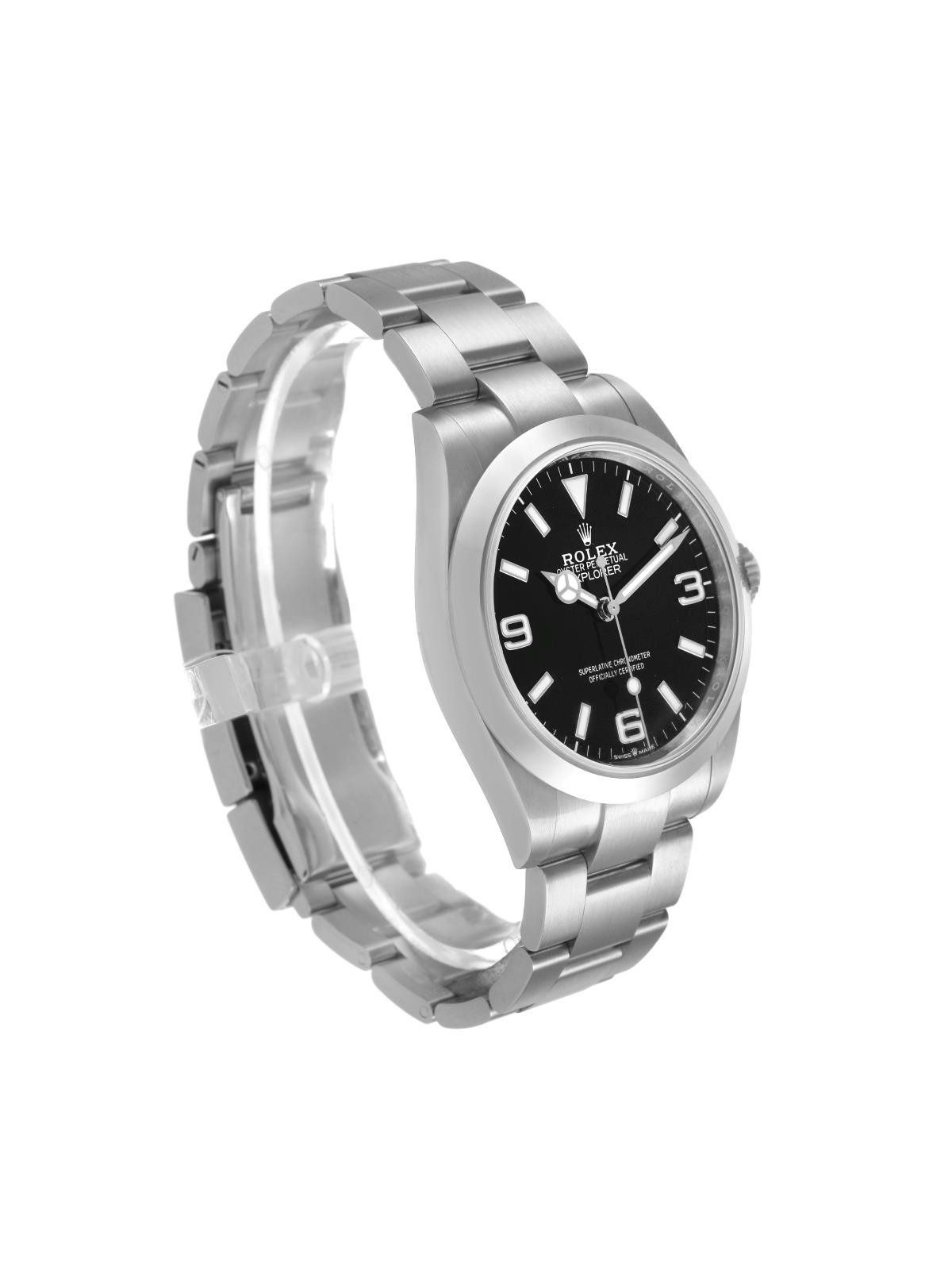 Rolex Explorer I 40 Steel Black Dial Mens Watch 224270