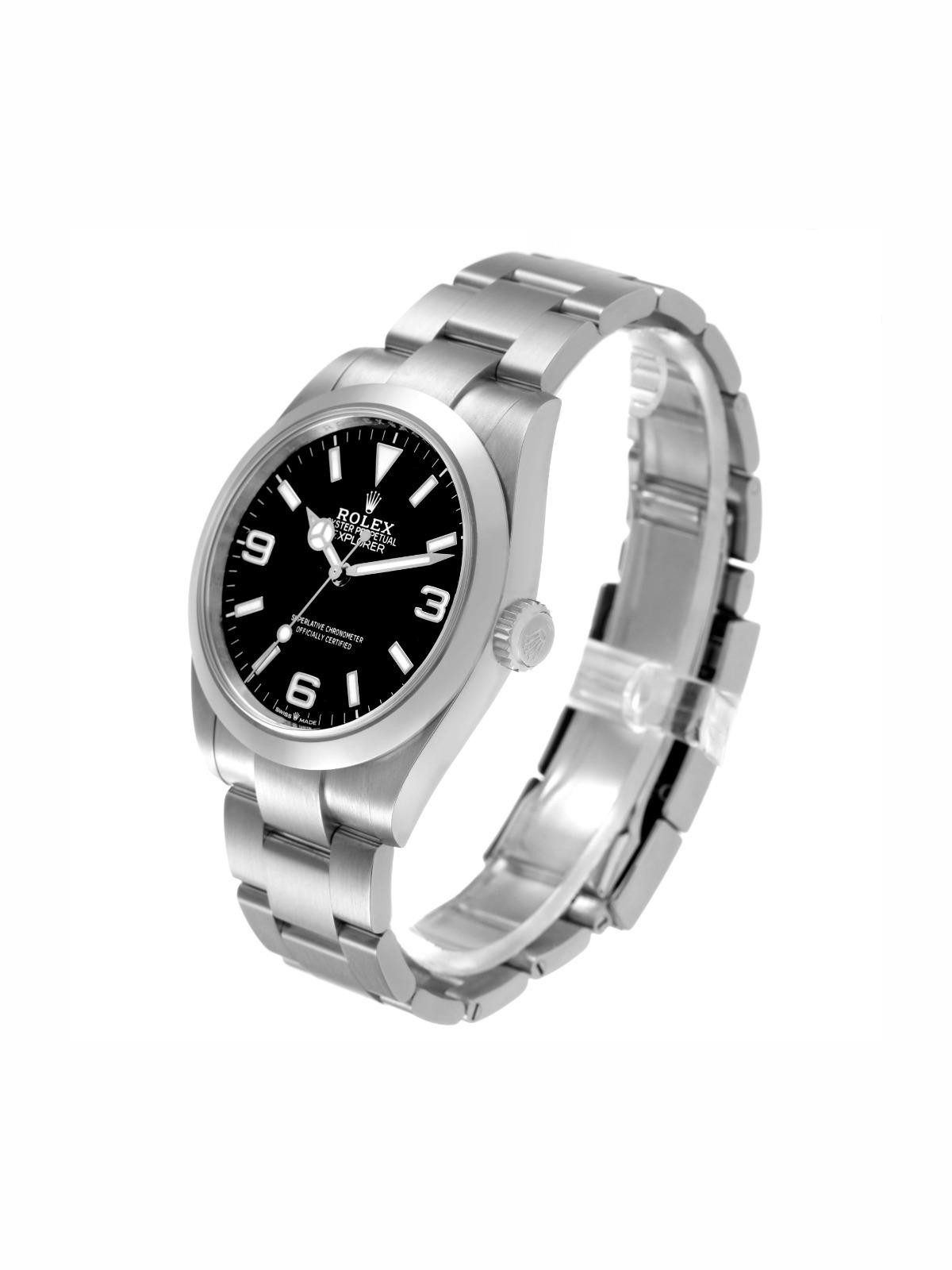 Rolex Explorer I 40 Steel Black Dial Mens Watch 224270