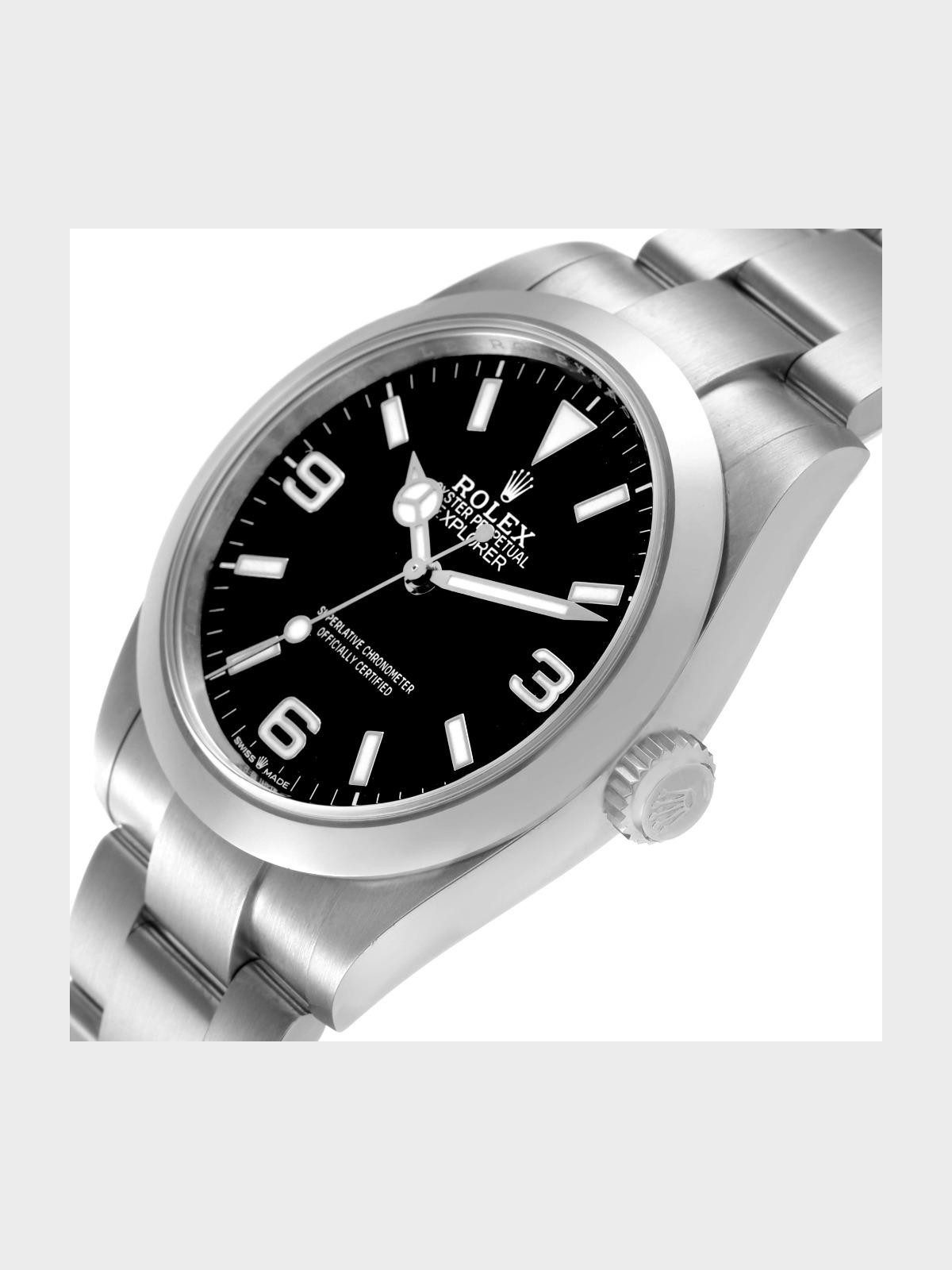 Rolex Explorer I 40 Steel Black Dial Mens Watch 224270
