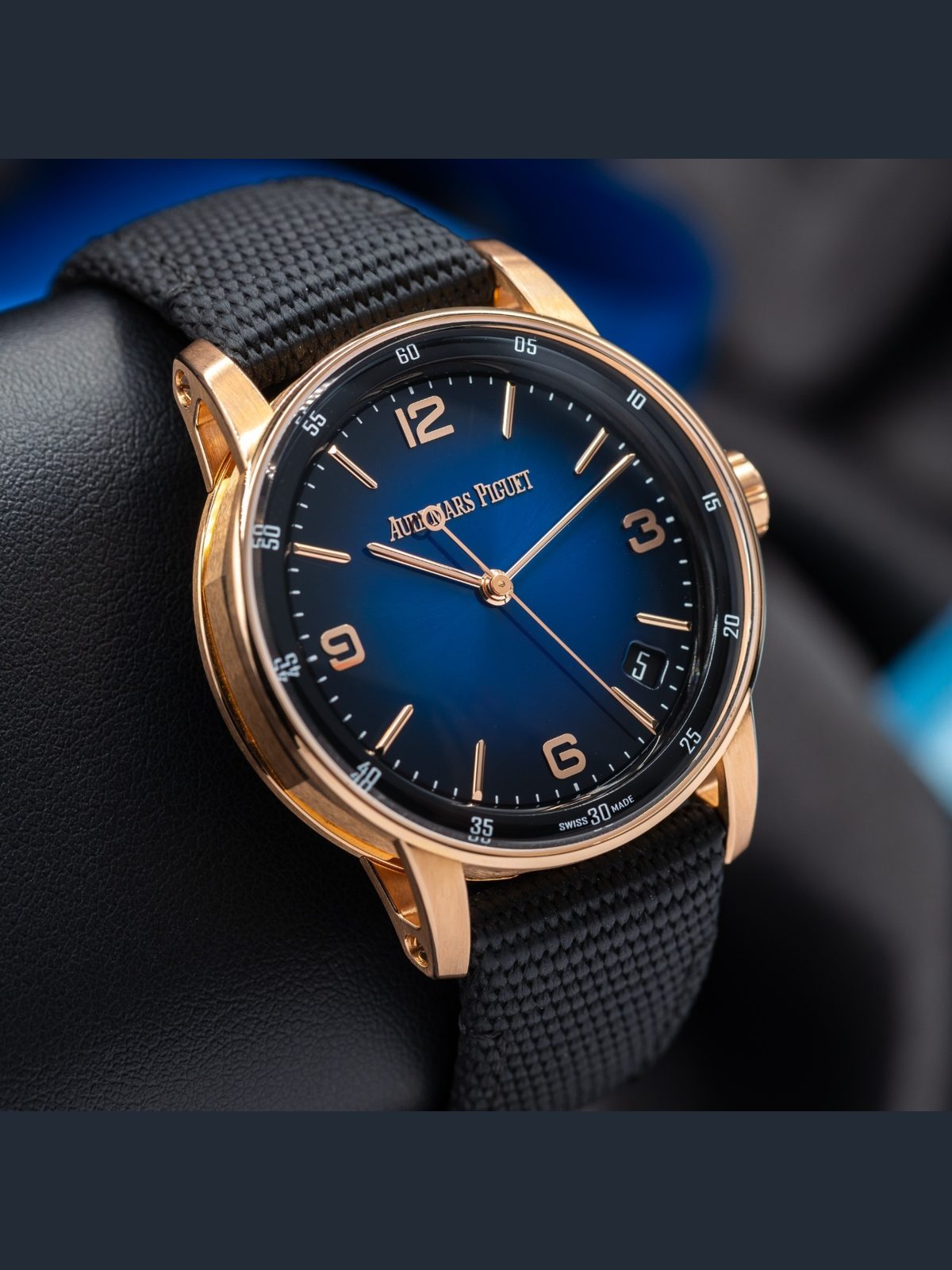 Audemars Piguet Code 11.59 Blue Dial Rose Gold Men's Watch 15210OR.OO.A002KB.03