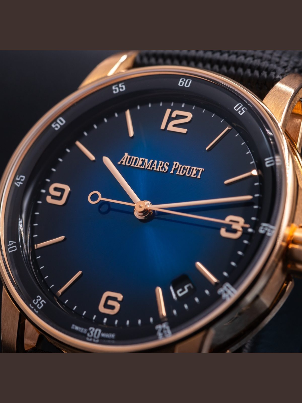 Audemars Piguet Code 11.59 Blue Dial Rose Gold Men's Watch 15210OR.OO.A002KB.03
