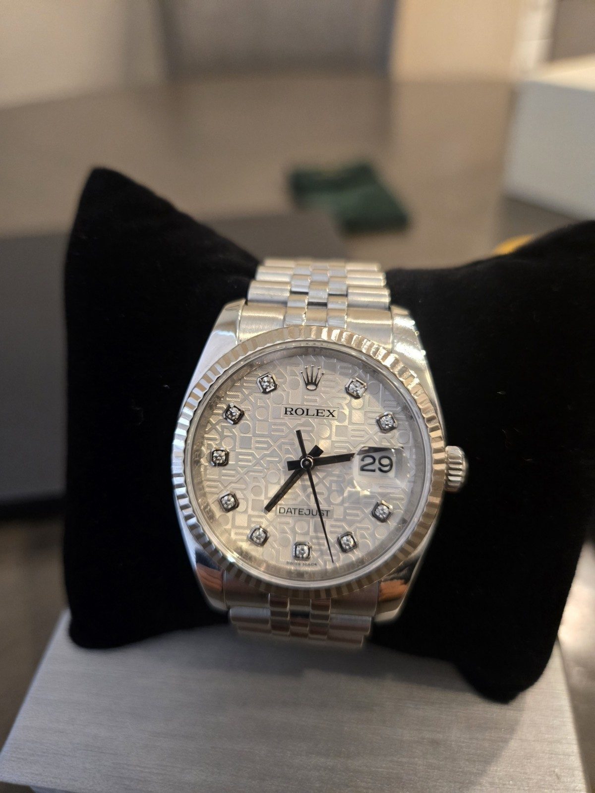 Rolex Datejust 36mm Motif Dial Diamond Anniversary Super Jubilee Bracelet