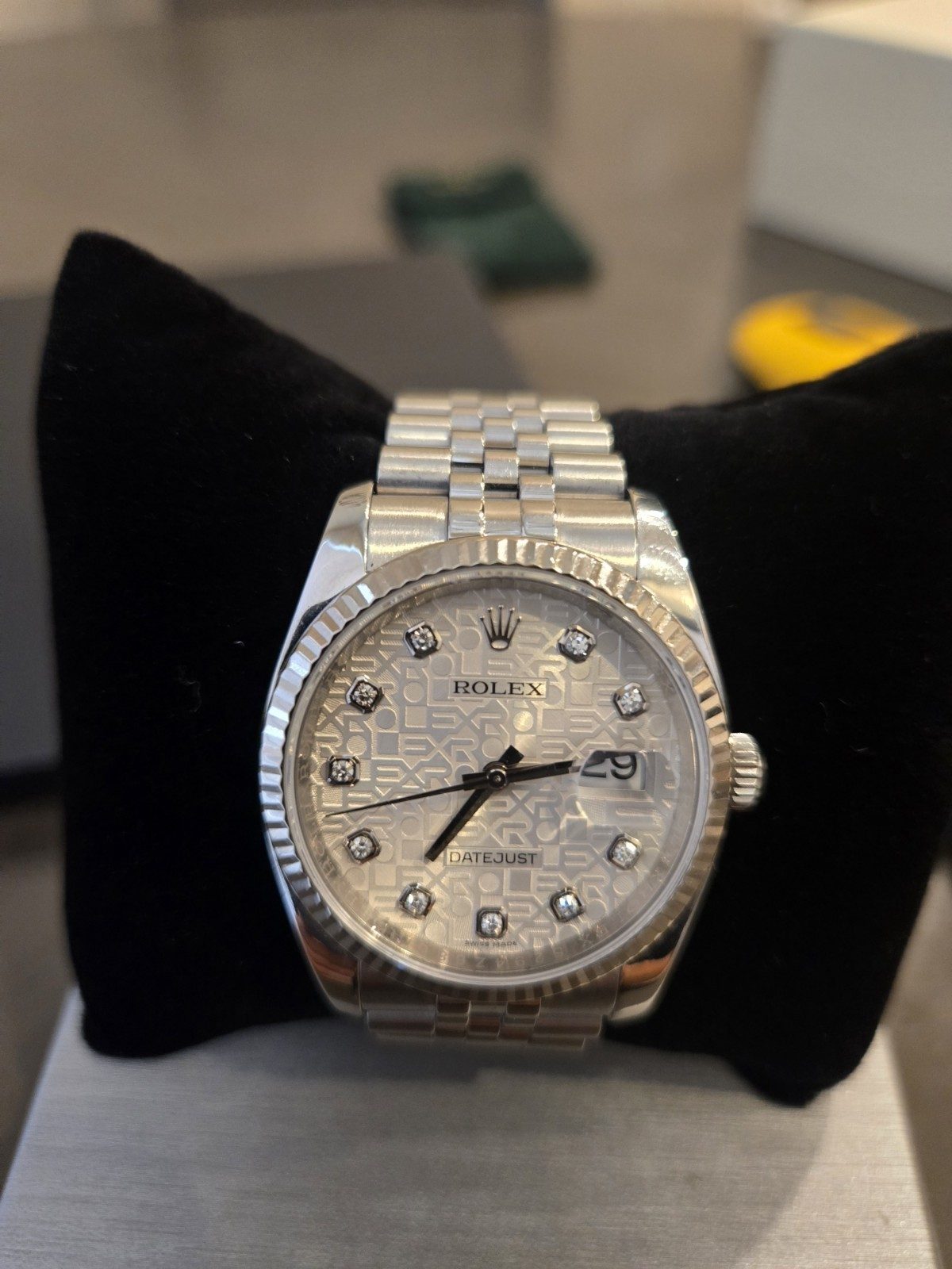 Rolex Datejust 36mm Motif Dial Diamond Anniversary Super Jubilee Bracelet