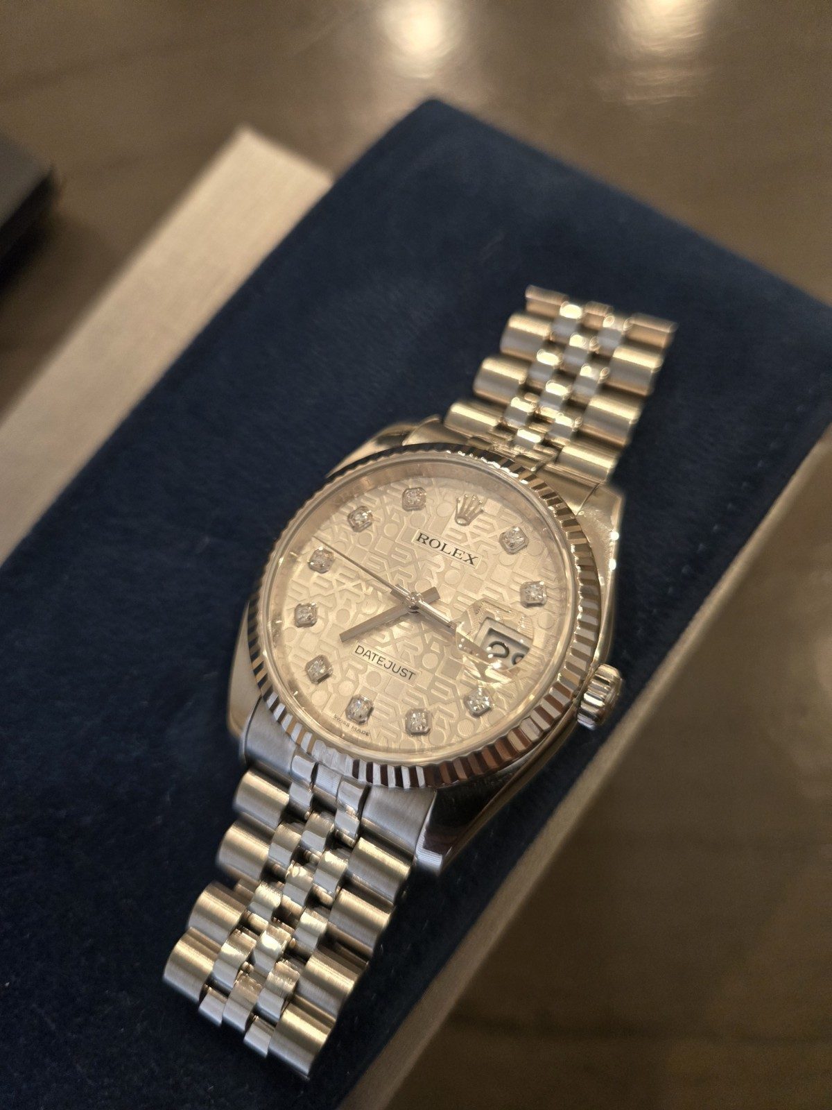 Rolex Datejust 36mm Motif Dial Diamond Anniversary Super Jubilee Bracelet