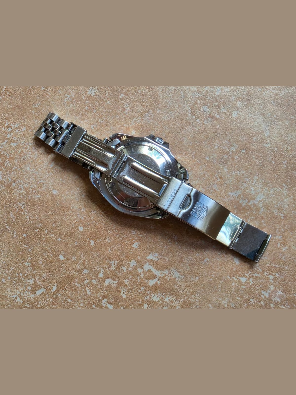 TAG Heuer 844/5 Mens 1000 Automatic Professional Watch Black & Silver 844 Monnin