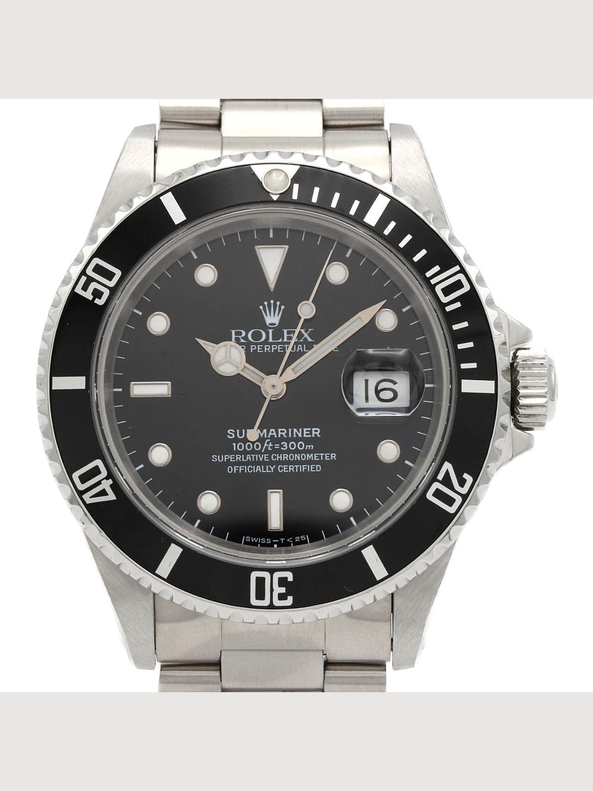 ROLEX Authentic Rolex Submariner Date 16610. Stainless Steel Mechanical Automatic....