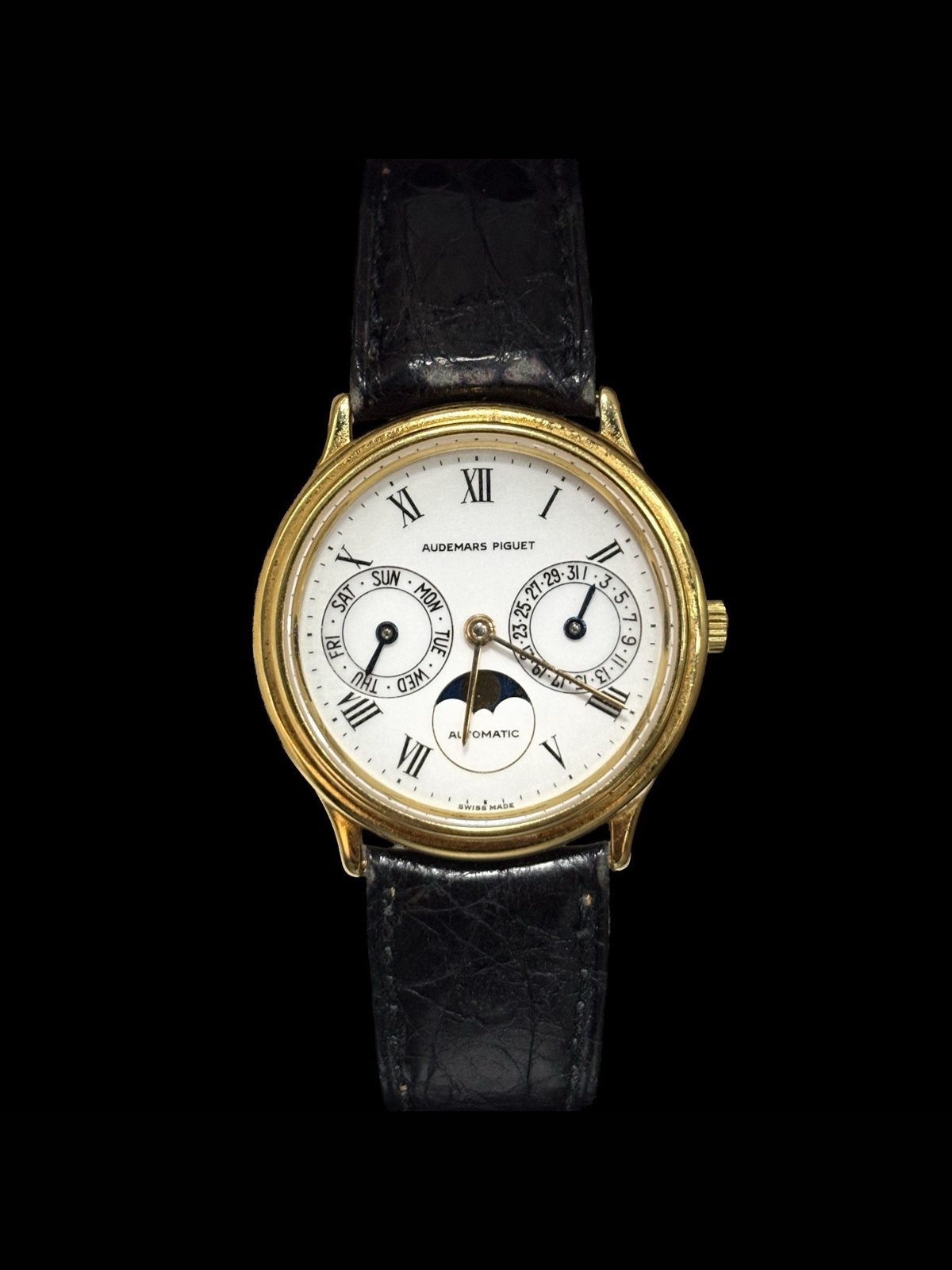 Audemars Piguet Day Date Moon Phase 18K Yellow Gold Watch 25589BA