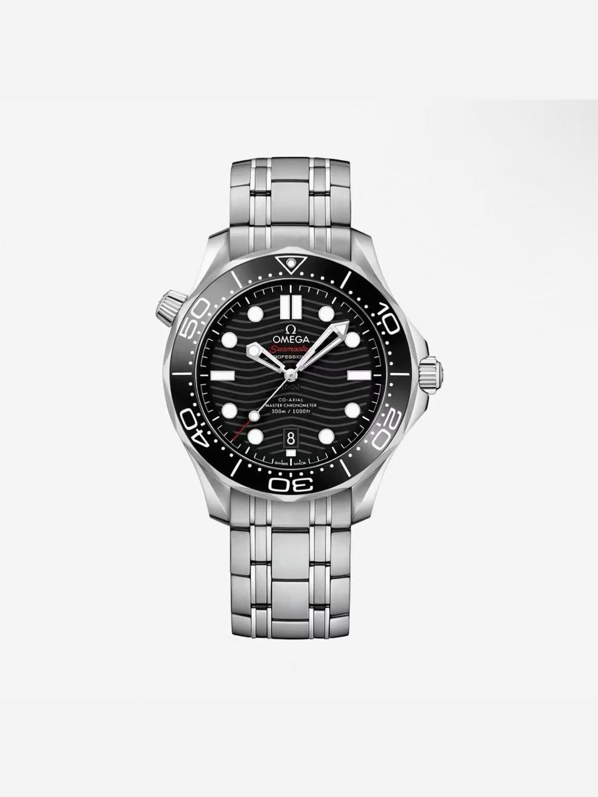 OMEGA Seamaster Diver 300M 42mm Black Wave Dial Auto Date 300m Bracelet