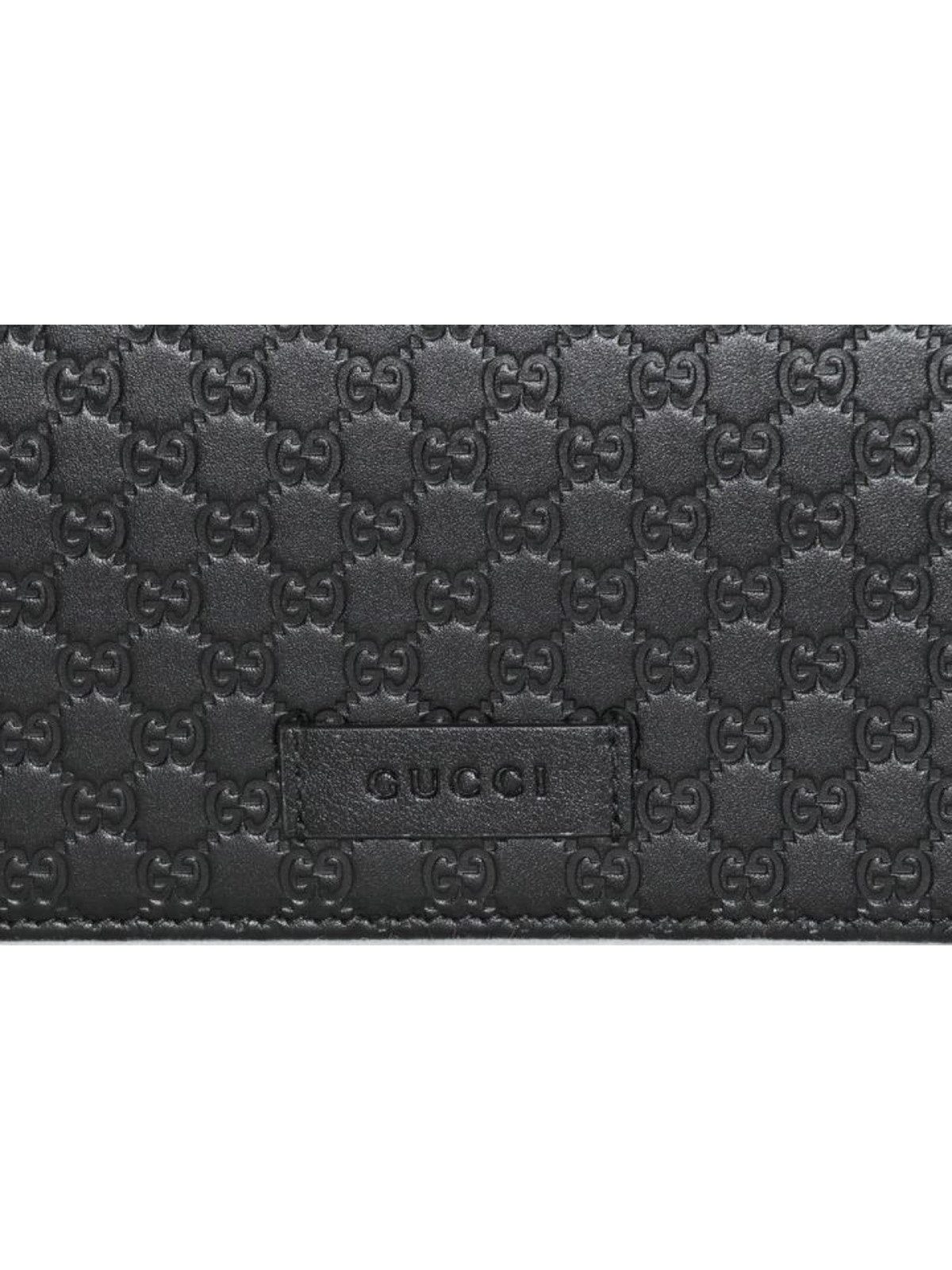 Gucci Microguccissima GG Logo Black Leather Wallet Crossbody Handbag