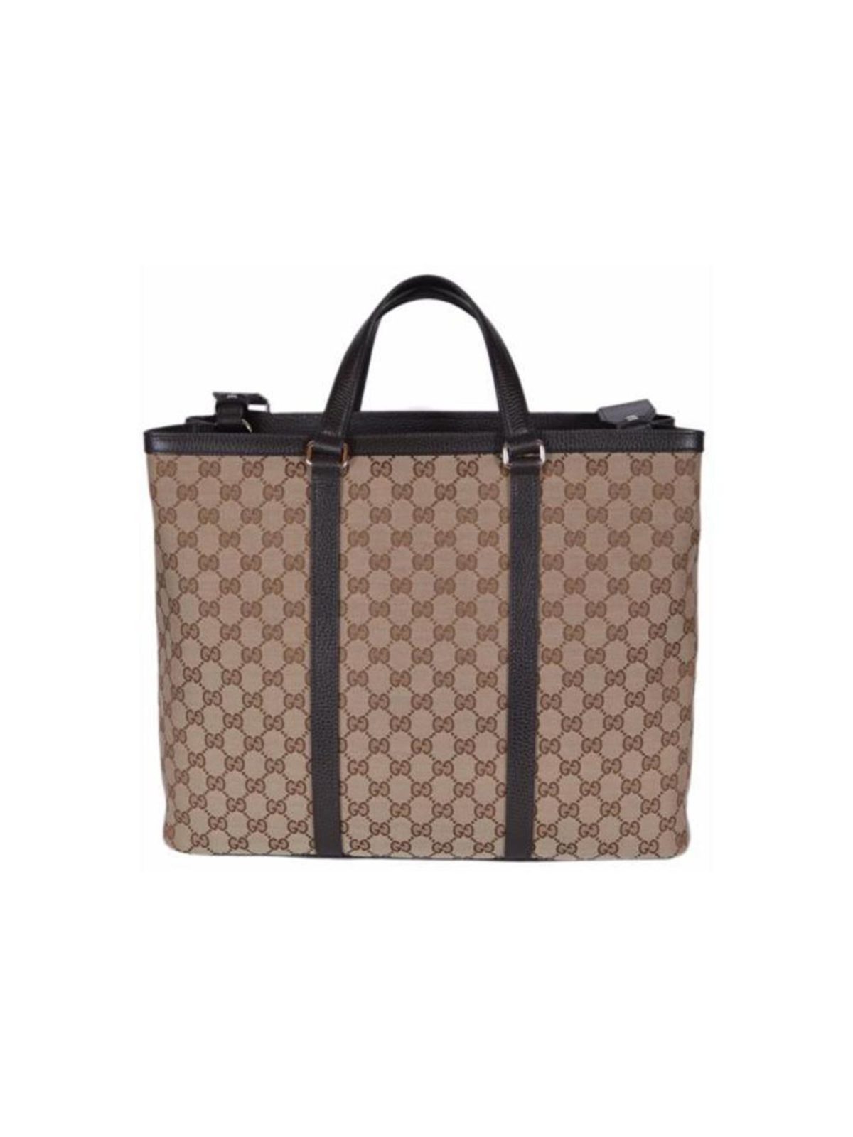 Gucci Original GG Canvas Beige Brown Shopping Tote Bag