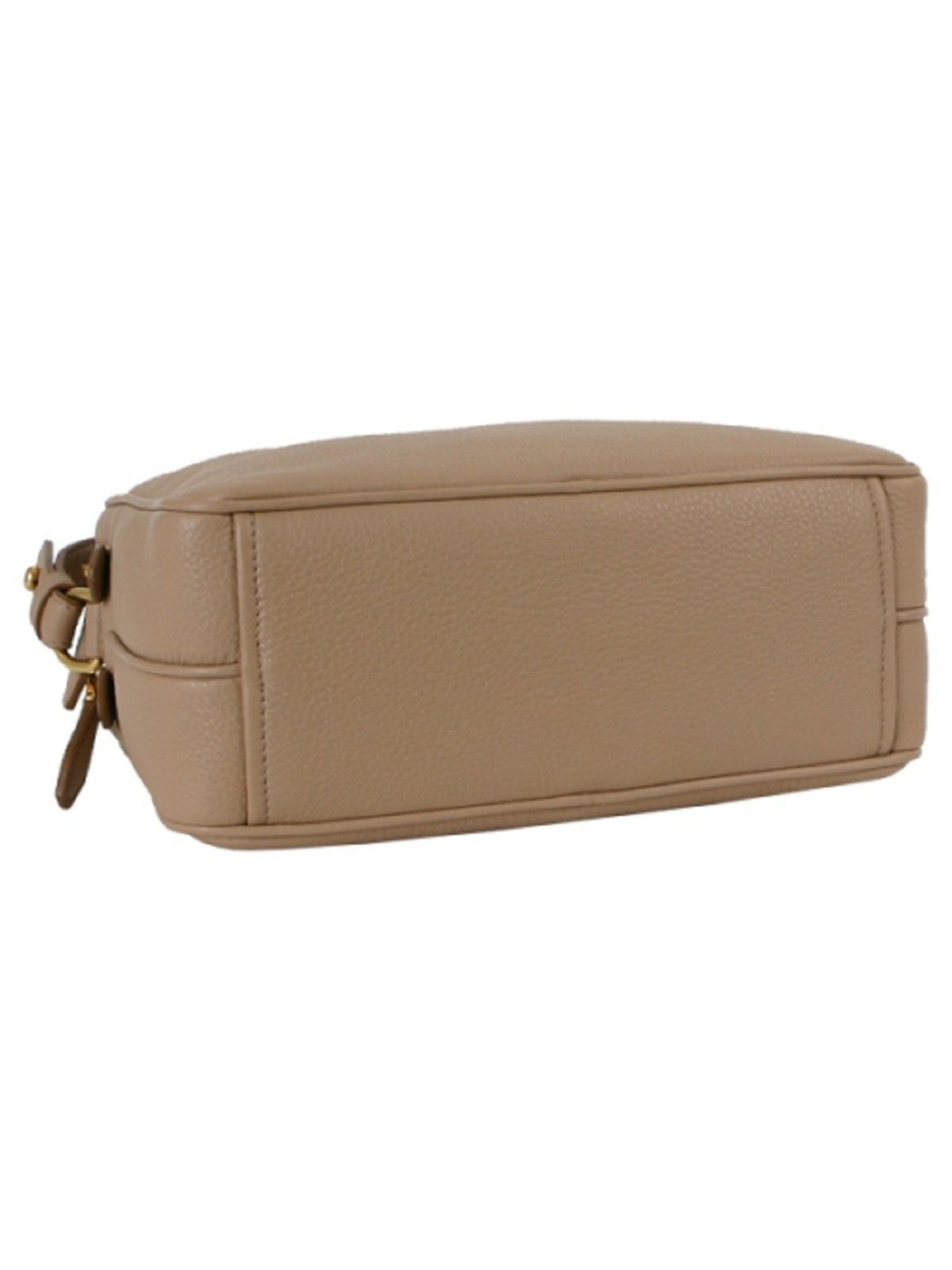 Prada Beige Vitello Phenix Leather Double Zip Crossbody Bag