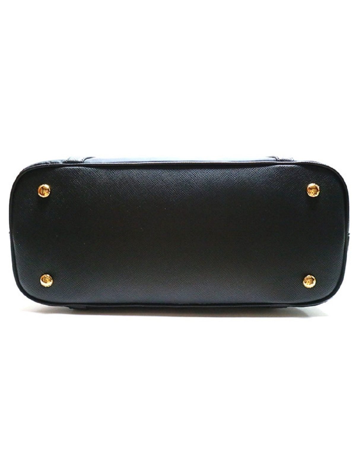 Prada Tessuto Nylon Saffiano Leather Black Satchel Bag