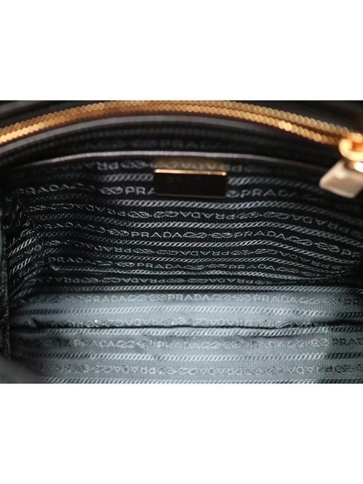 Prada Tessuto Nylon Saffiano Leather Black Satchel Bag