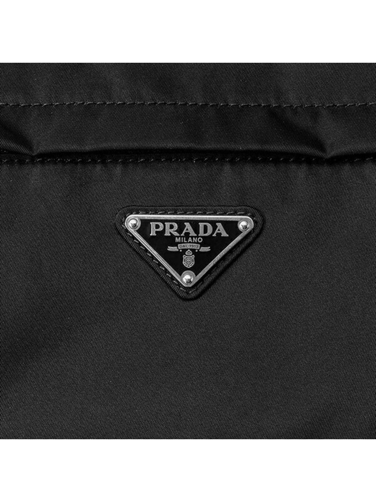 Prada Marsupio Tessuto Nylon Triangle Logo Black Belt Bag