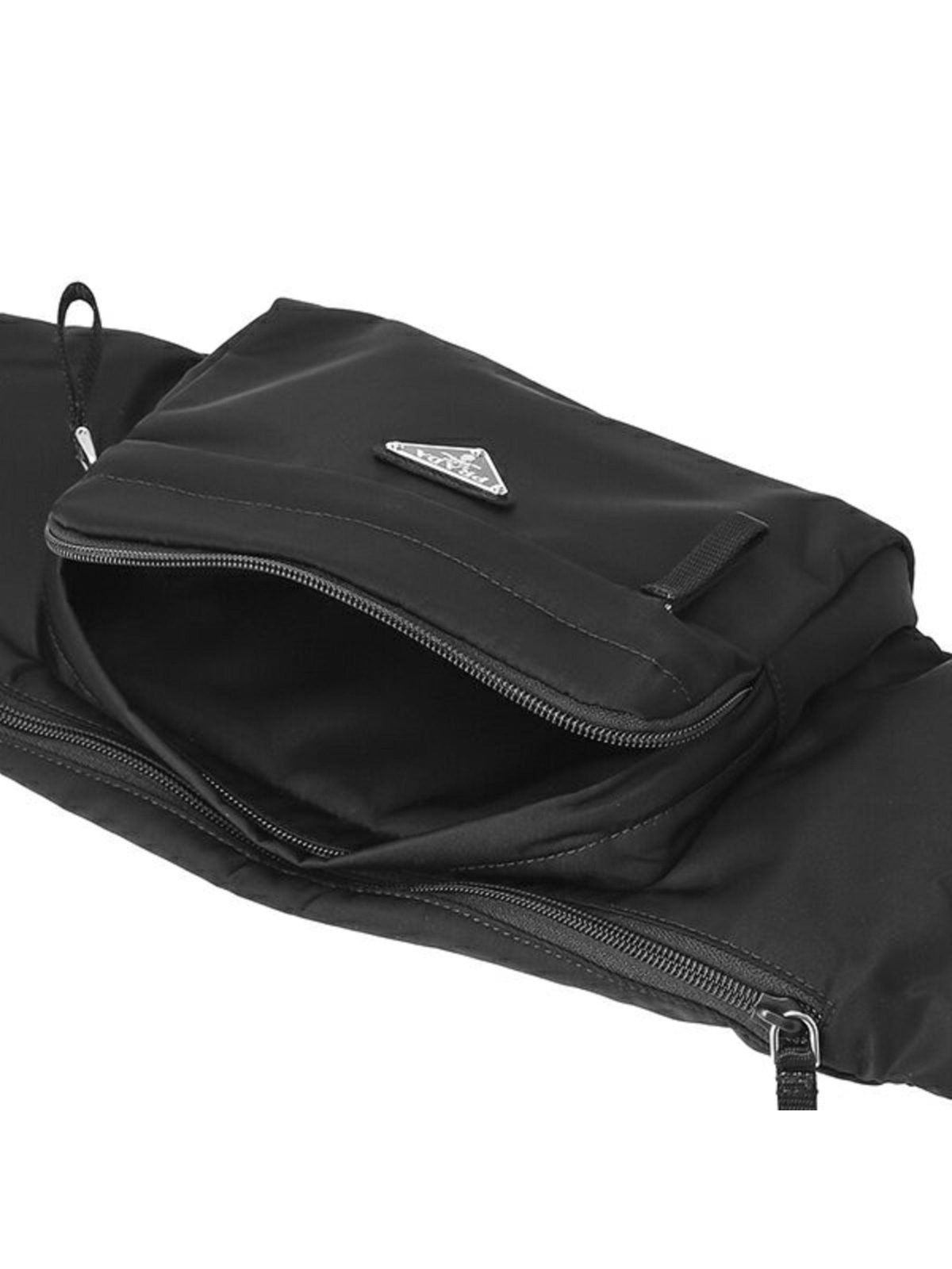 Prada Marsupio Tessuto Nylon Triangle Logo Black Belt Bag