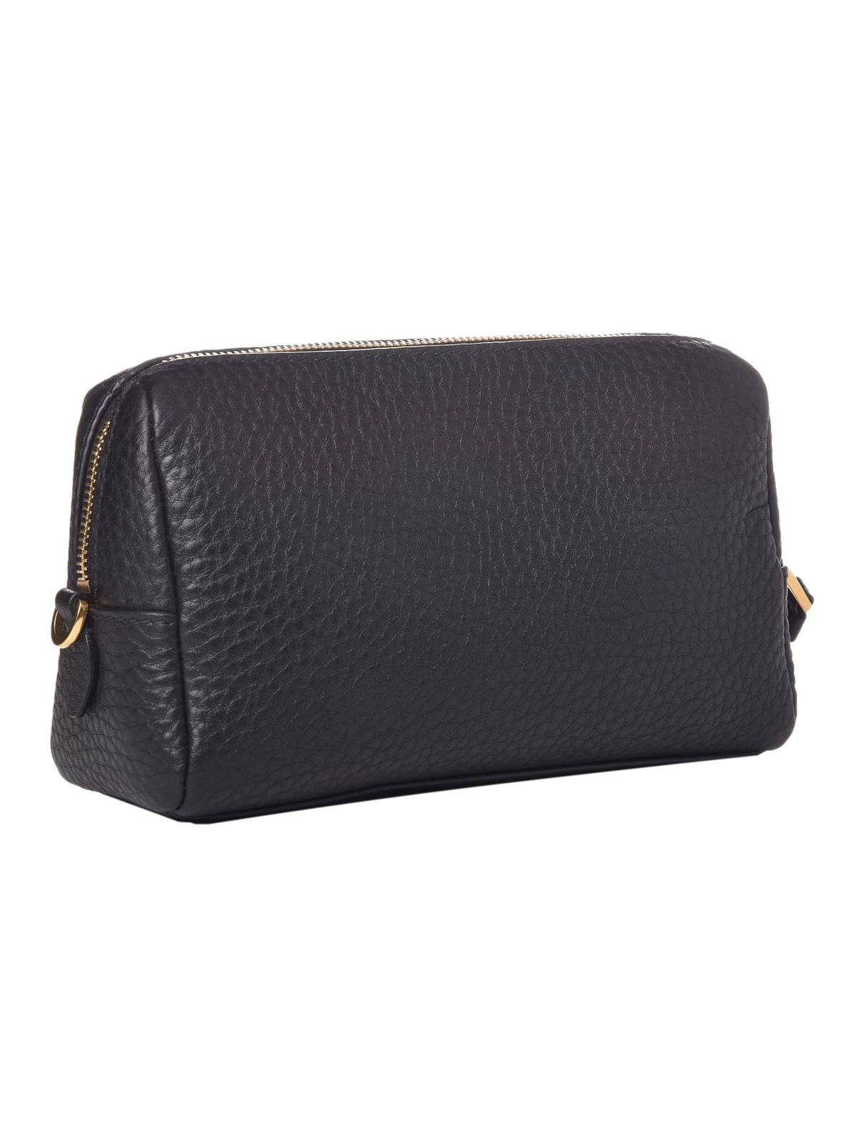Prada Vitello Daino Black Leather Cosmetic Pouch