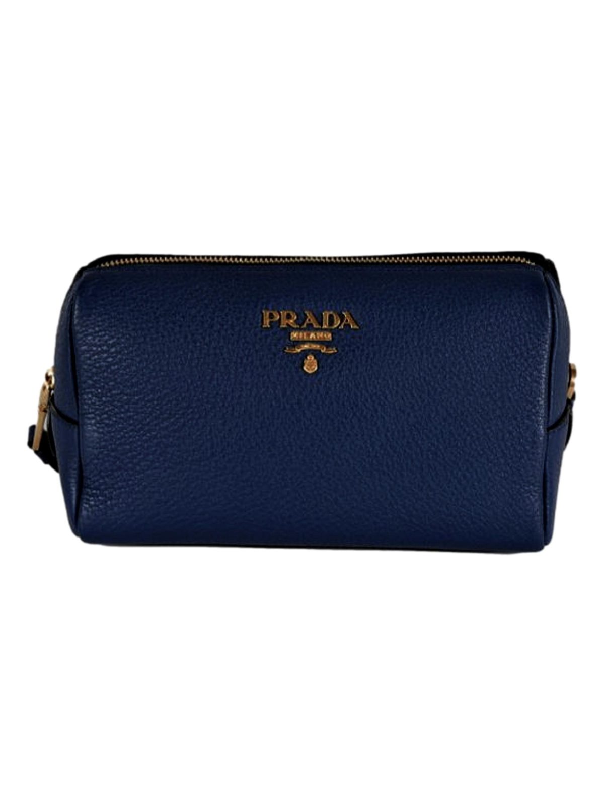 Prada Contenitore Baltico Navy Blue Vitello Daino Vanity Case