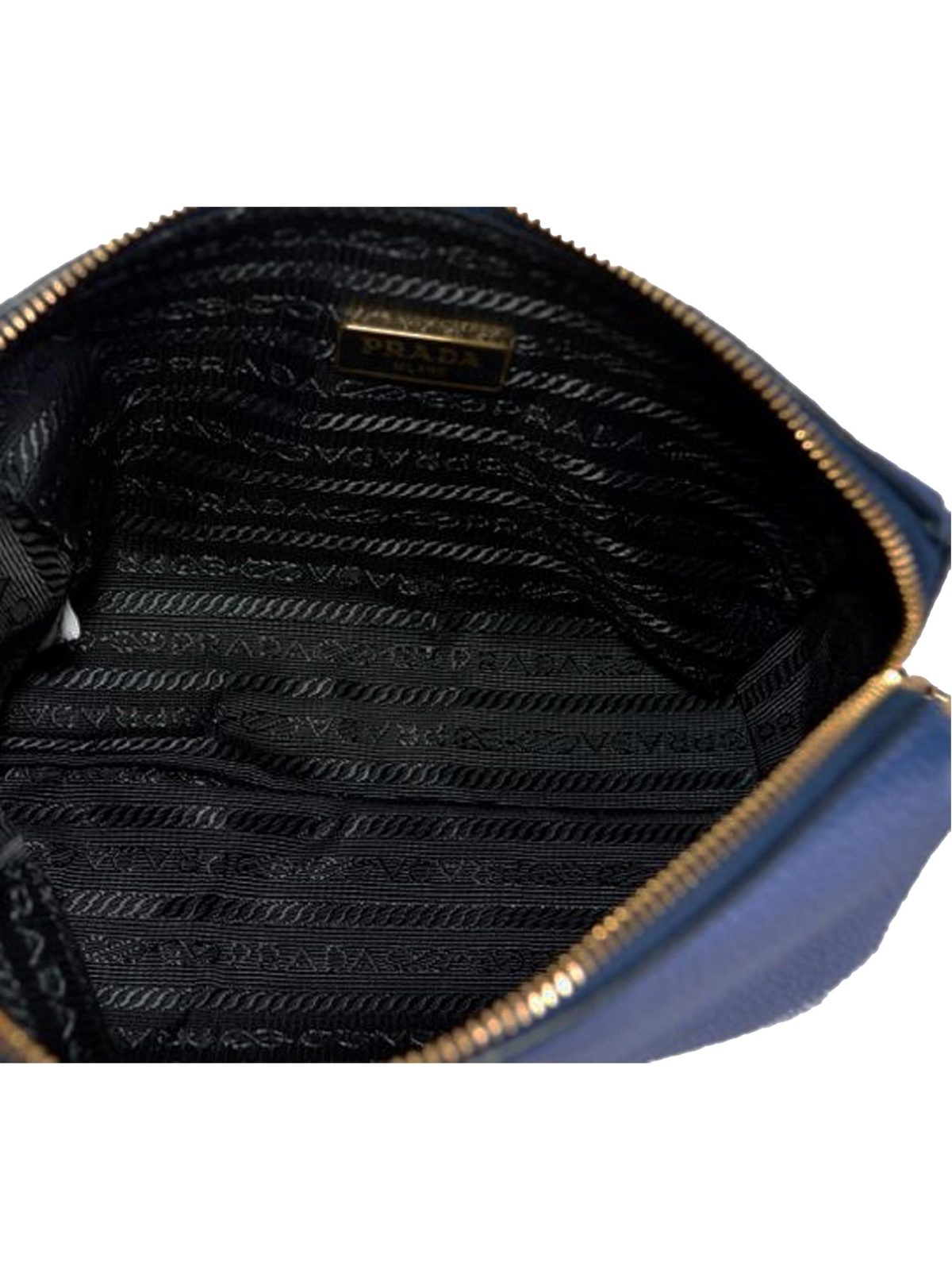 Prada Contenitore Baltico Navy Blue Vitello Daino Vanity Case