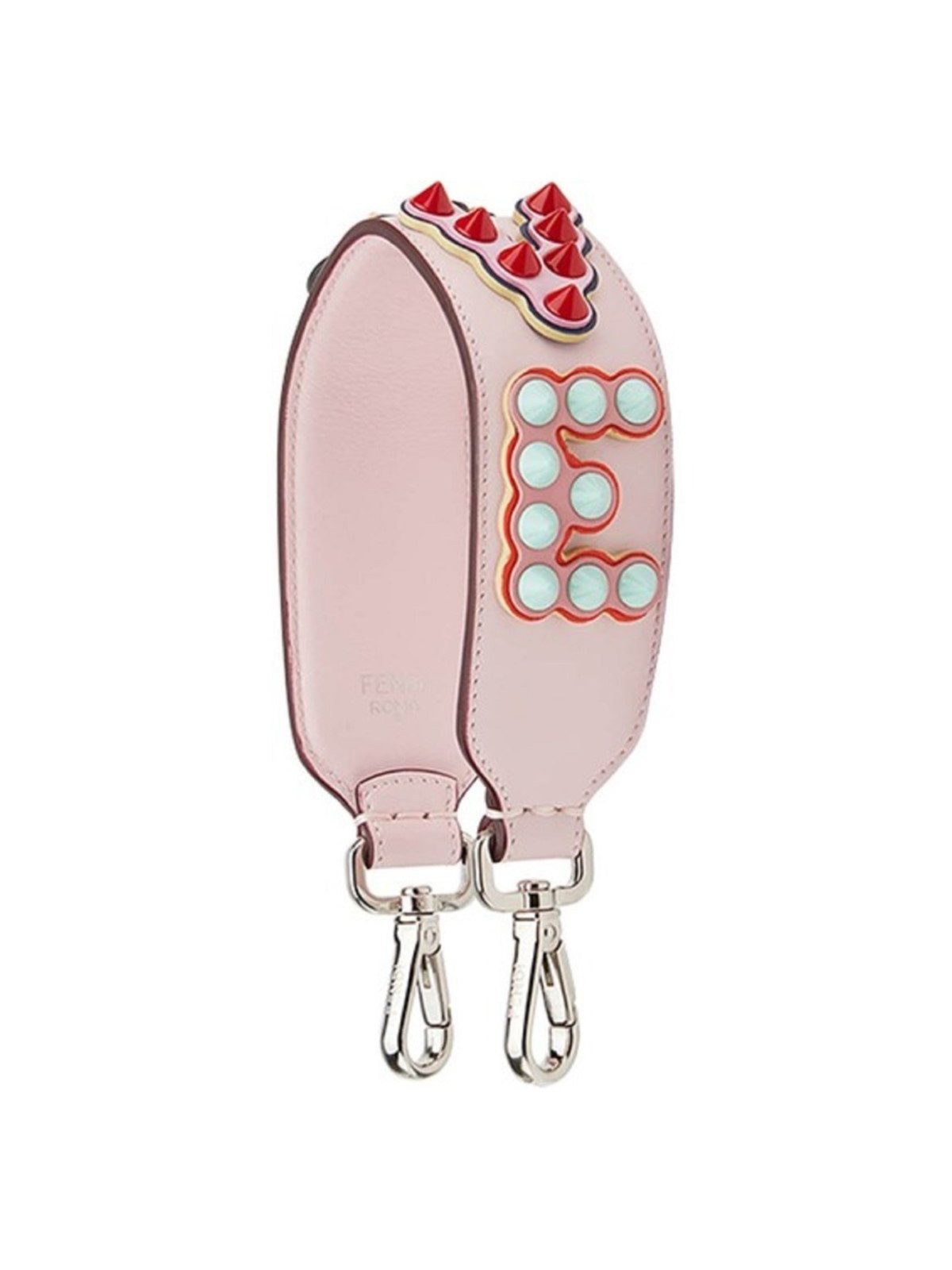 Fendi Mini Strap You Pink Peonia Multicolor "LOVE" Studded Leather