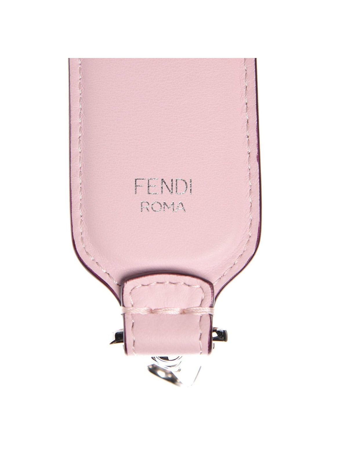 Fendi Mini Strap You Pink Peonia Multicolor "LOVE" Studded Leather
