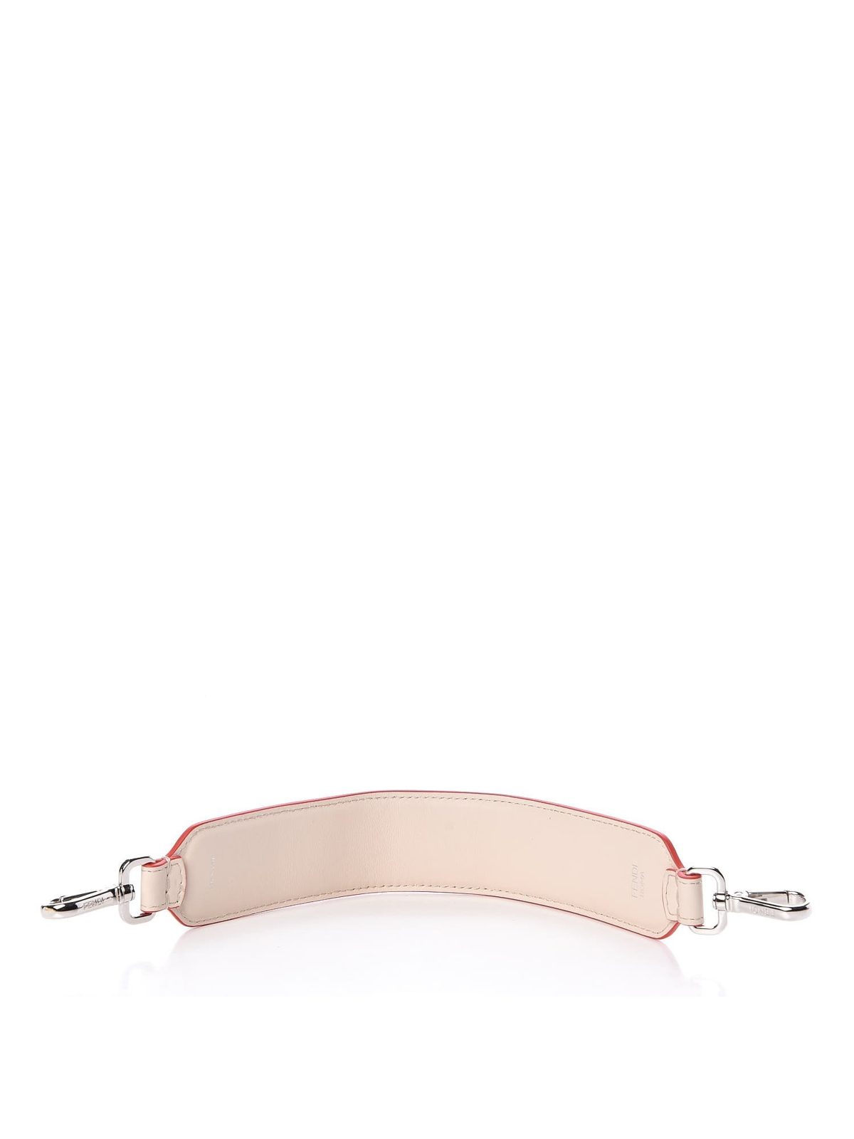 Fendi "FUN" Beige Multicolor Studded Mini Leather Shoulder Strap