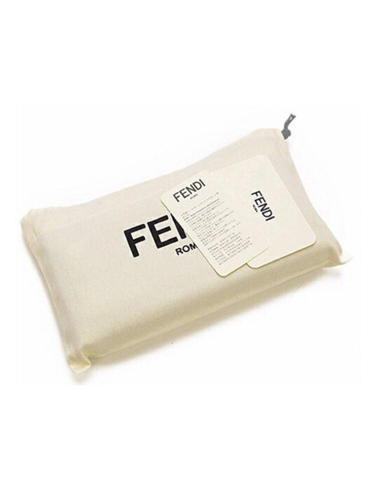 Fendi "FUN" Beige Multicolor Studded Mini Leather Shoulder Strap