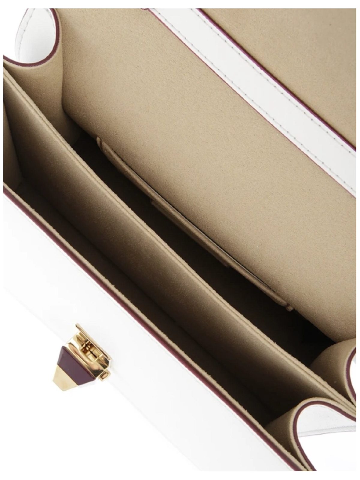 Fendi Kan I Floral Calfskin Leather Chain Bag White Multicolor