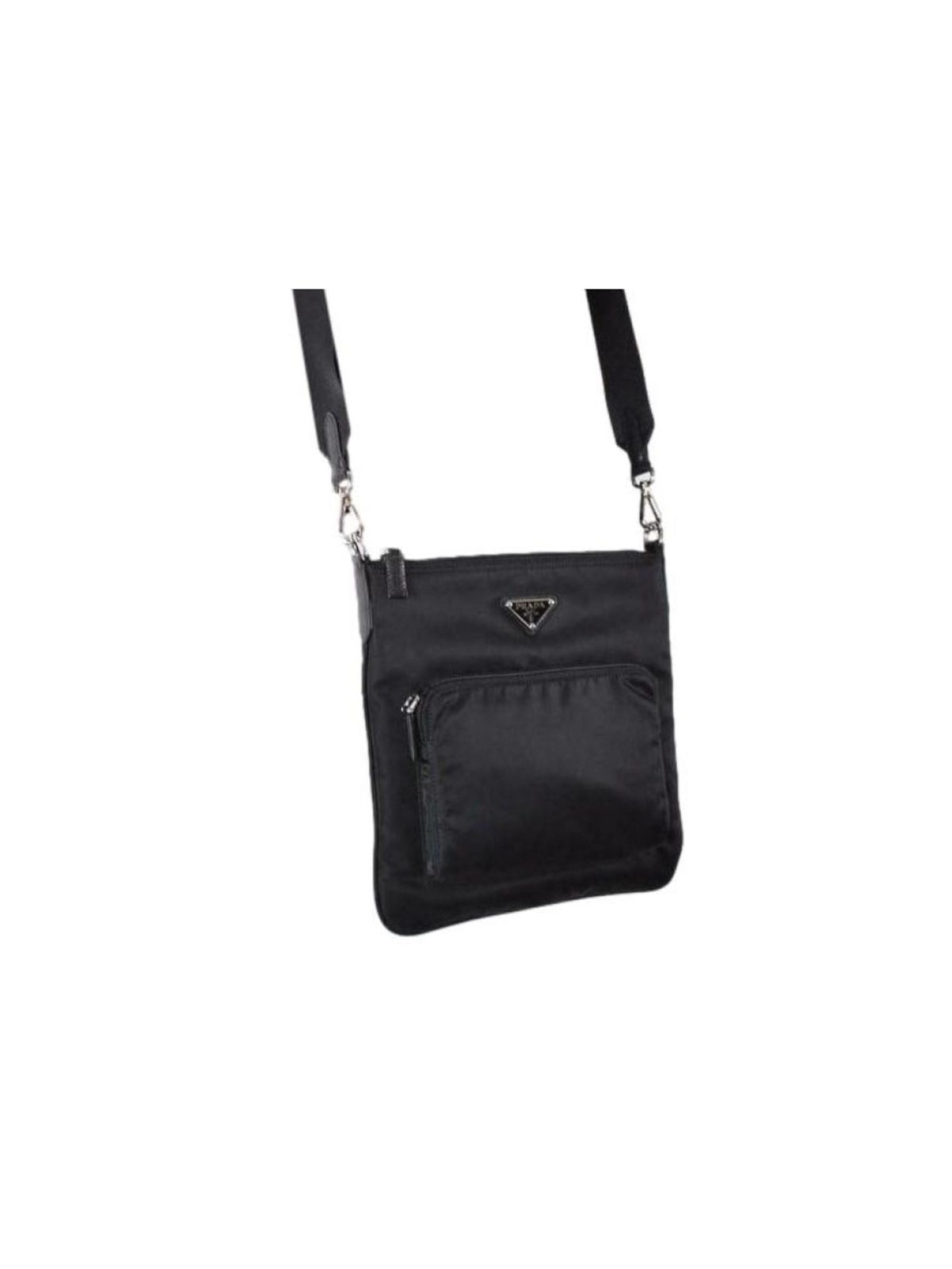 Prada Re-Nylon Tessuto Messenger Crossbody Bag Black