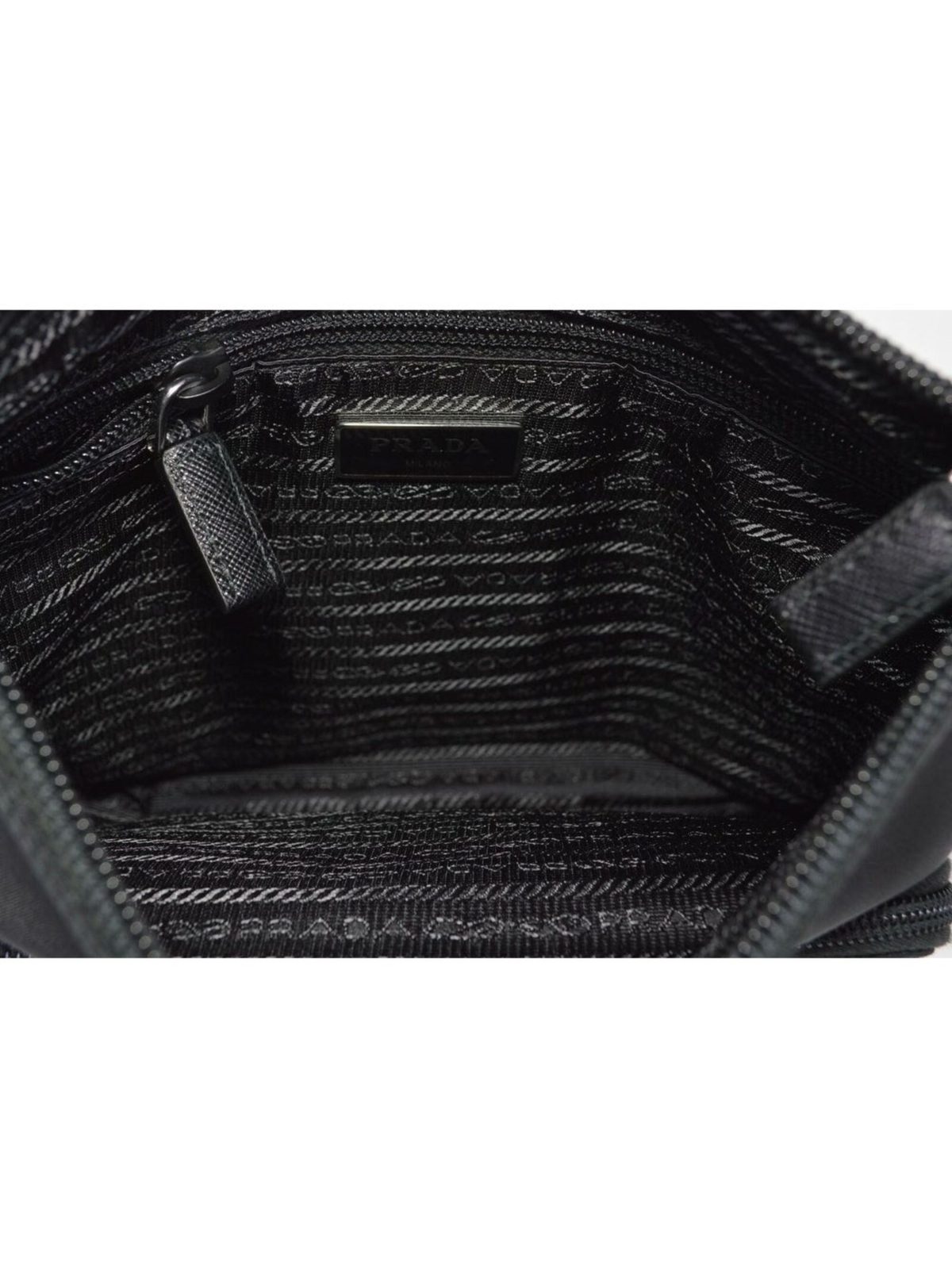 Prada Re-Nylon Tessuto Messenger Crossbody Bag Black