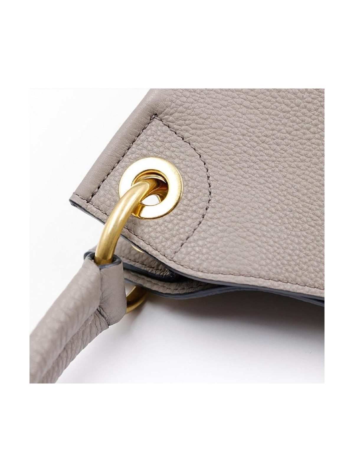 Prada Vitello Phenix Grey Leather Embossed Logo Hobo Tote Bag