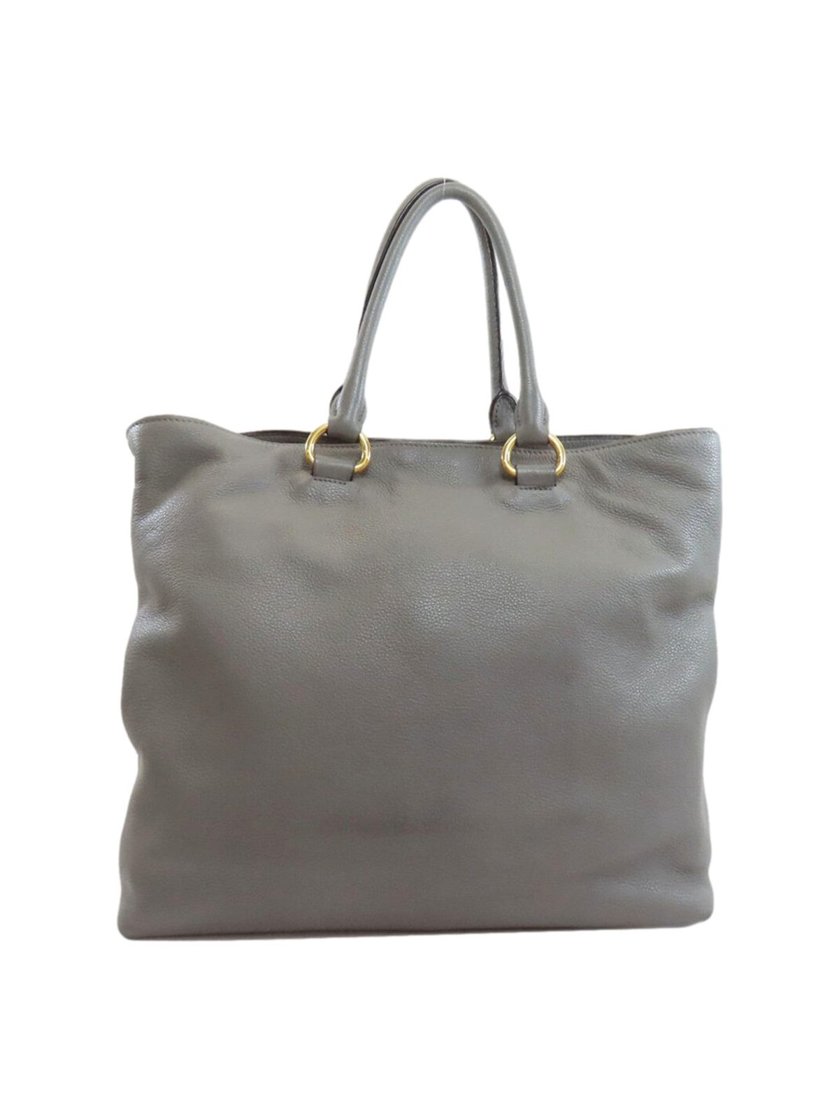 Prada Gray Vitello Phenix Shopping Tote Bag