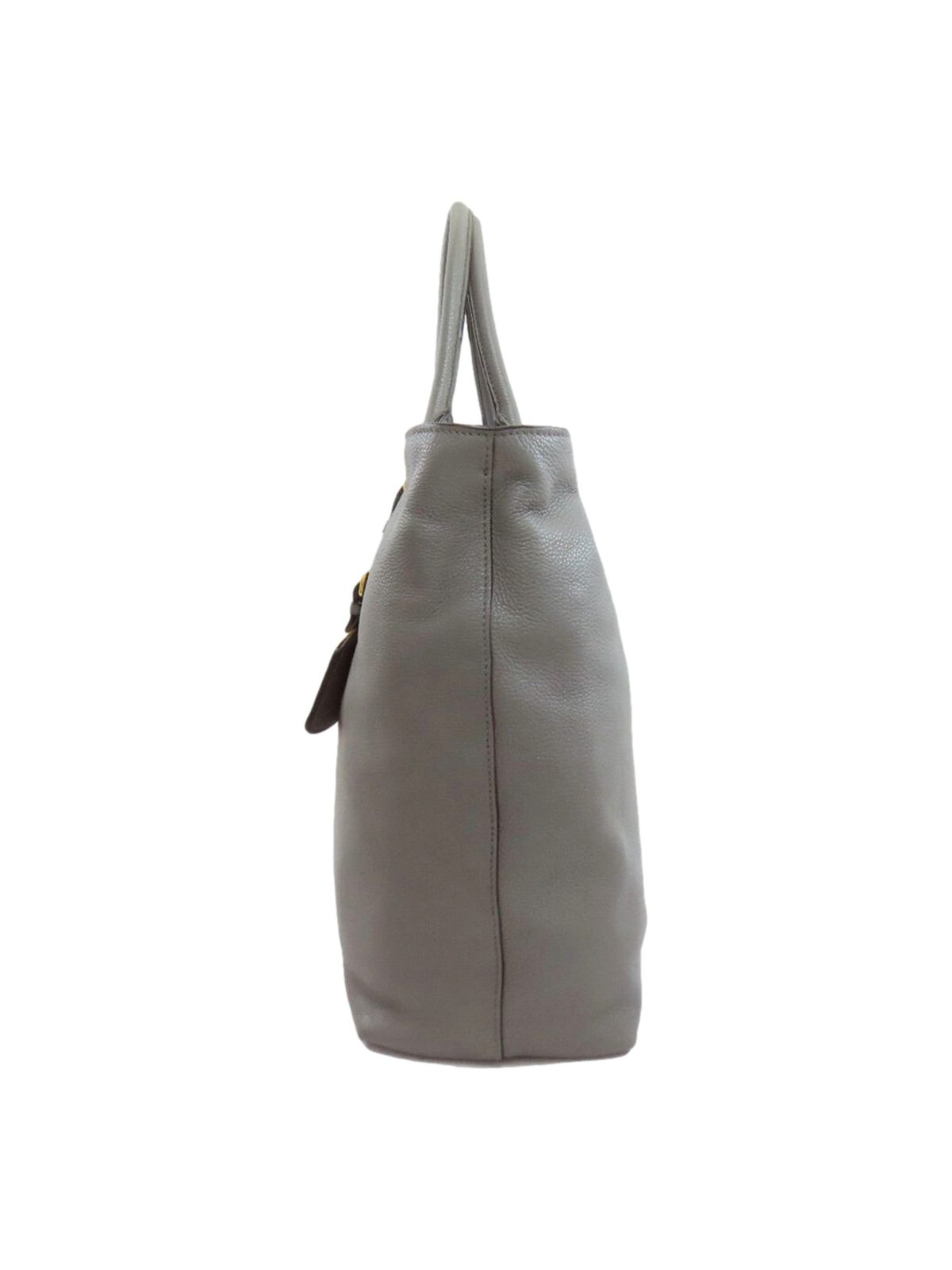 Prada Gray Vitello Phenix Shopping Tote Bag