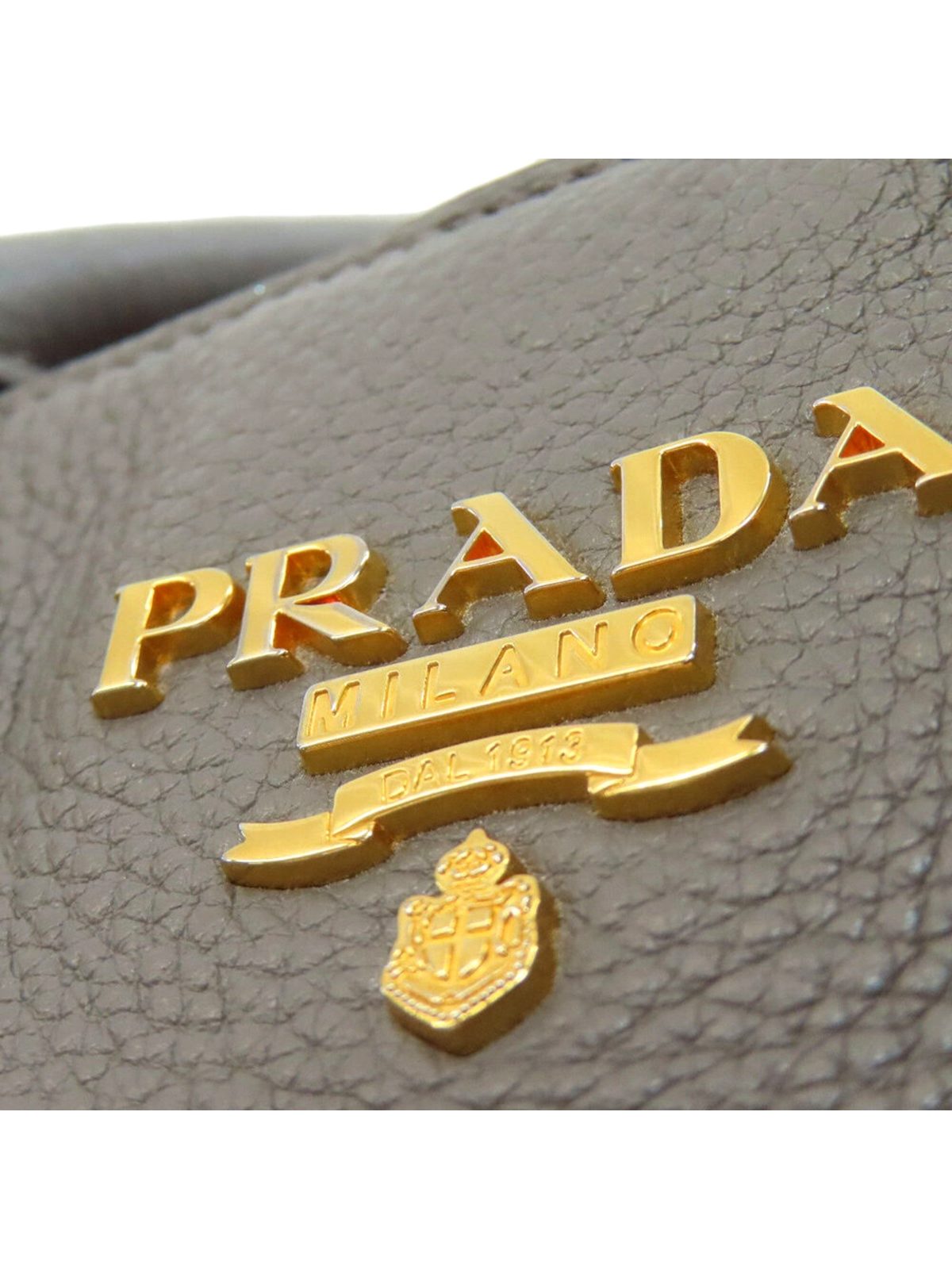 Prada Gray Vitello Phenix Shopping Tote Bag