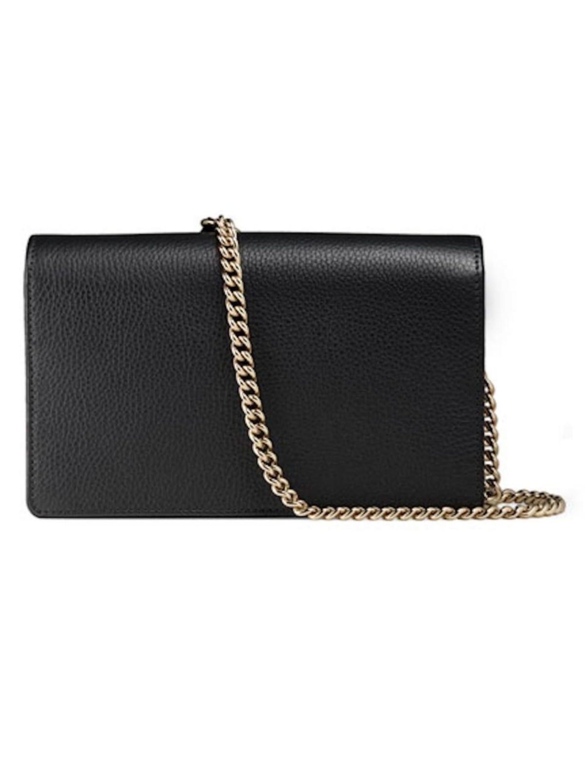 Gucci Soho Chain Wallet Crossbody Bag Black Leather Interlocking GG