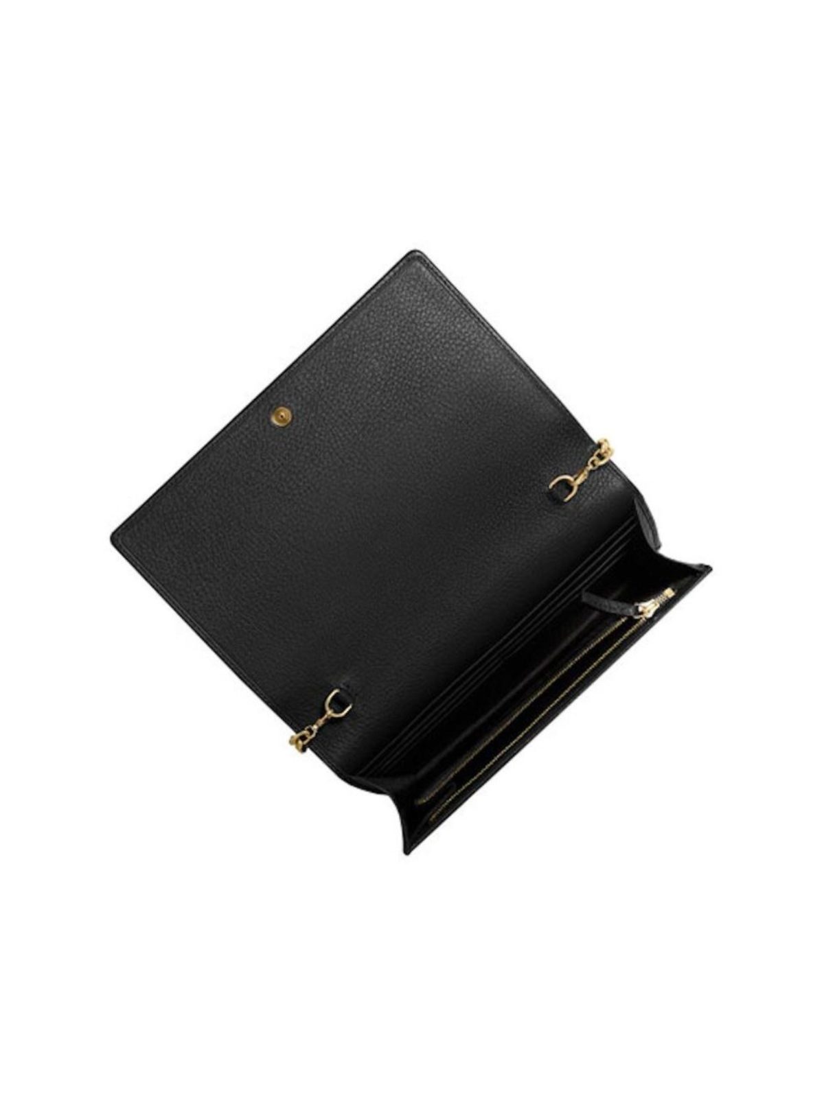 Gucci Soho Chain Wallet Crossbody Bag Black Leather Interlocking GG