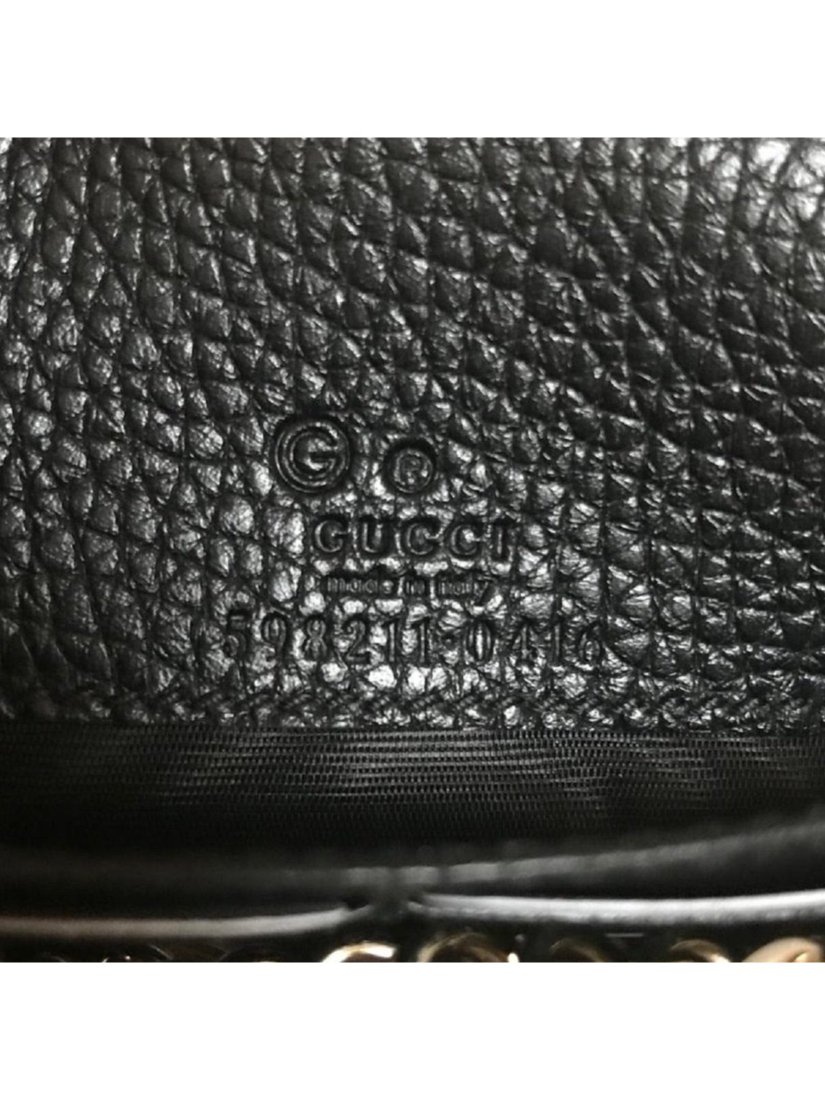 Gucci Soho Chain Wallet Crossbody Bag Black Leather Interlocking GG
