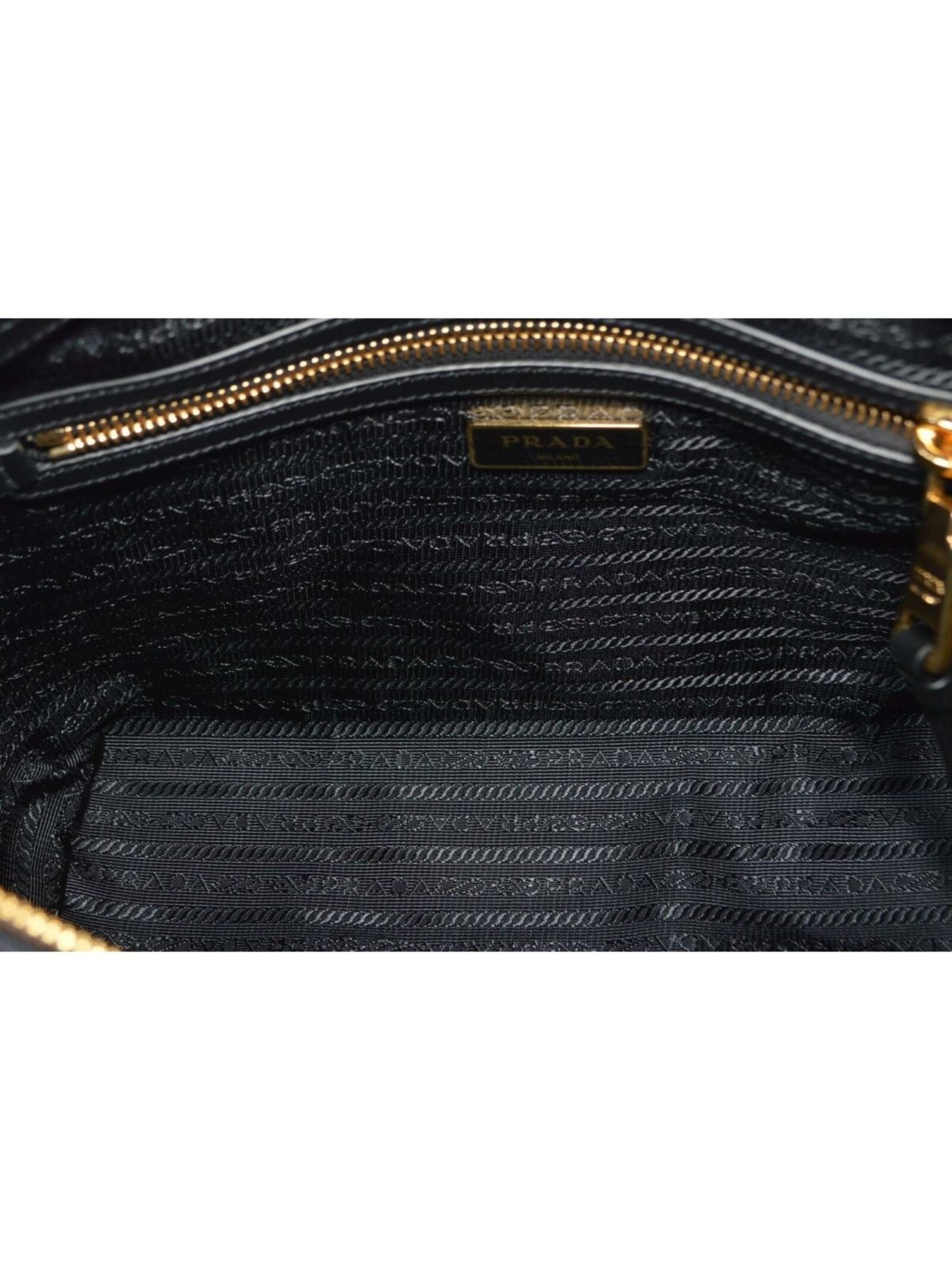 Prada Tessuto Nylon Black Leather Clochette Crossbody Tote Bag