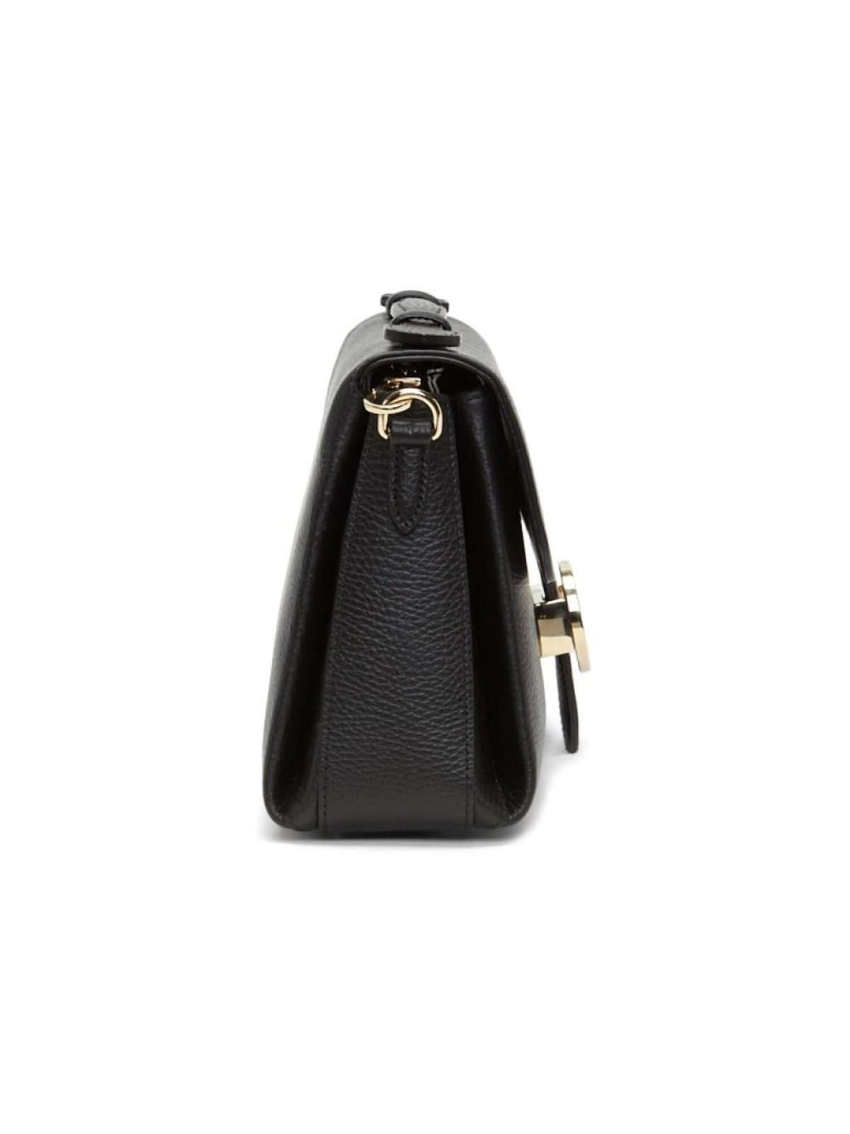 Gucci Interlocking G Black Calf Leather Chain Crossbody Bag