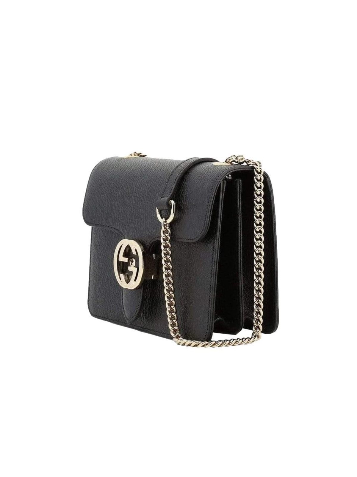 Gucci Icon GG Black Leather Small Crossbody Bag