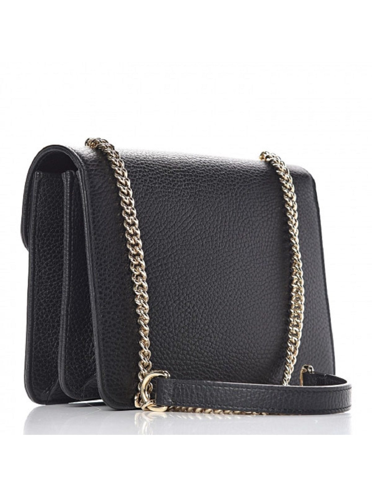Gucci Icon GG Black Leather Small Crossbody Bag
