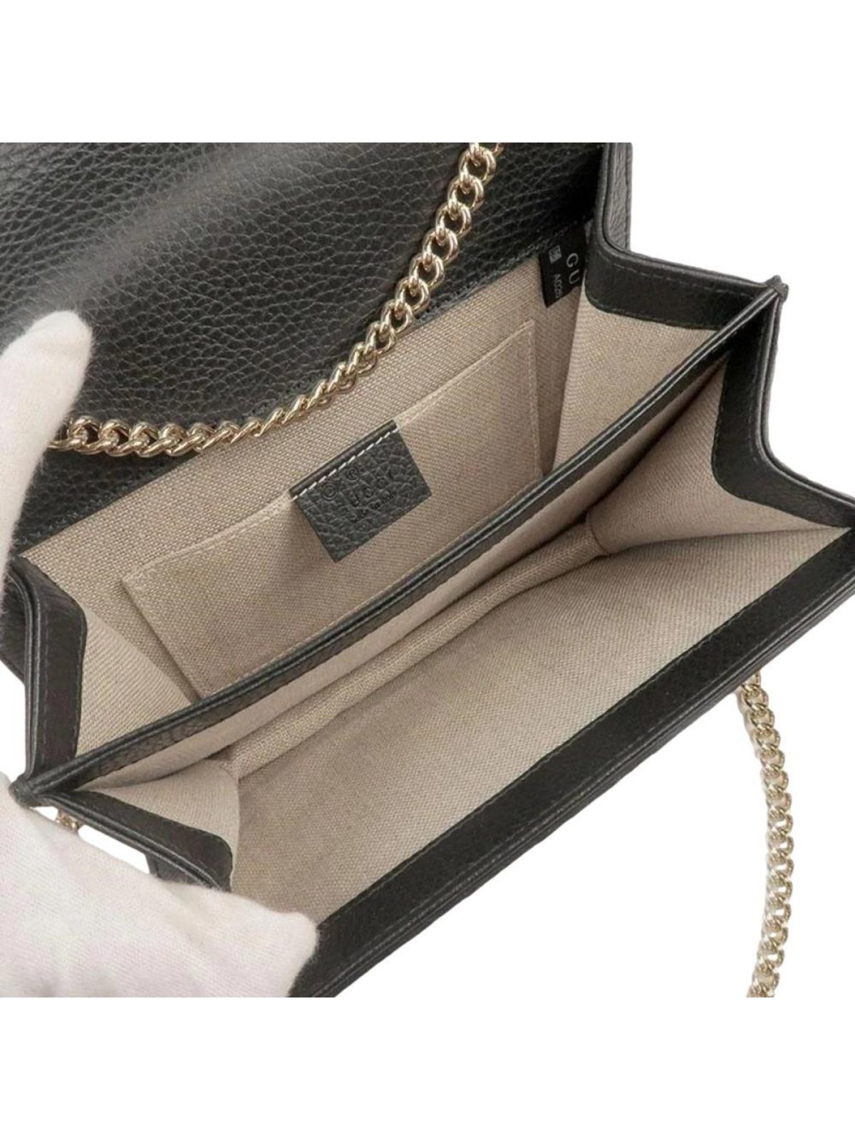 Gucci Icon GG Black Leather Small Crossbody Bag
