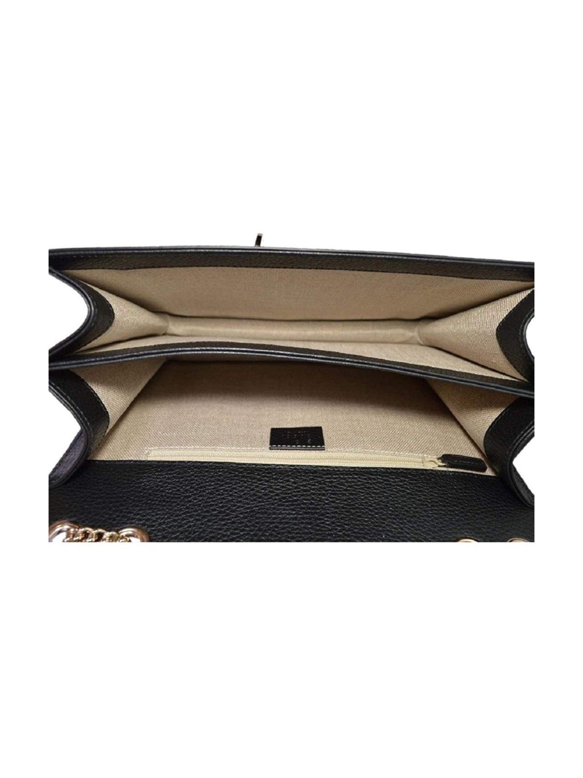 Gucci Icon GG Black Leather Small Crossbody Bag