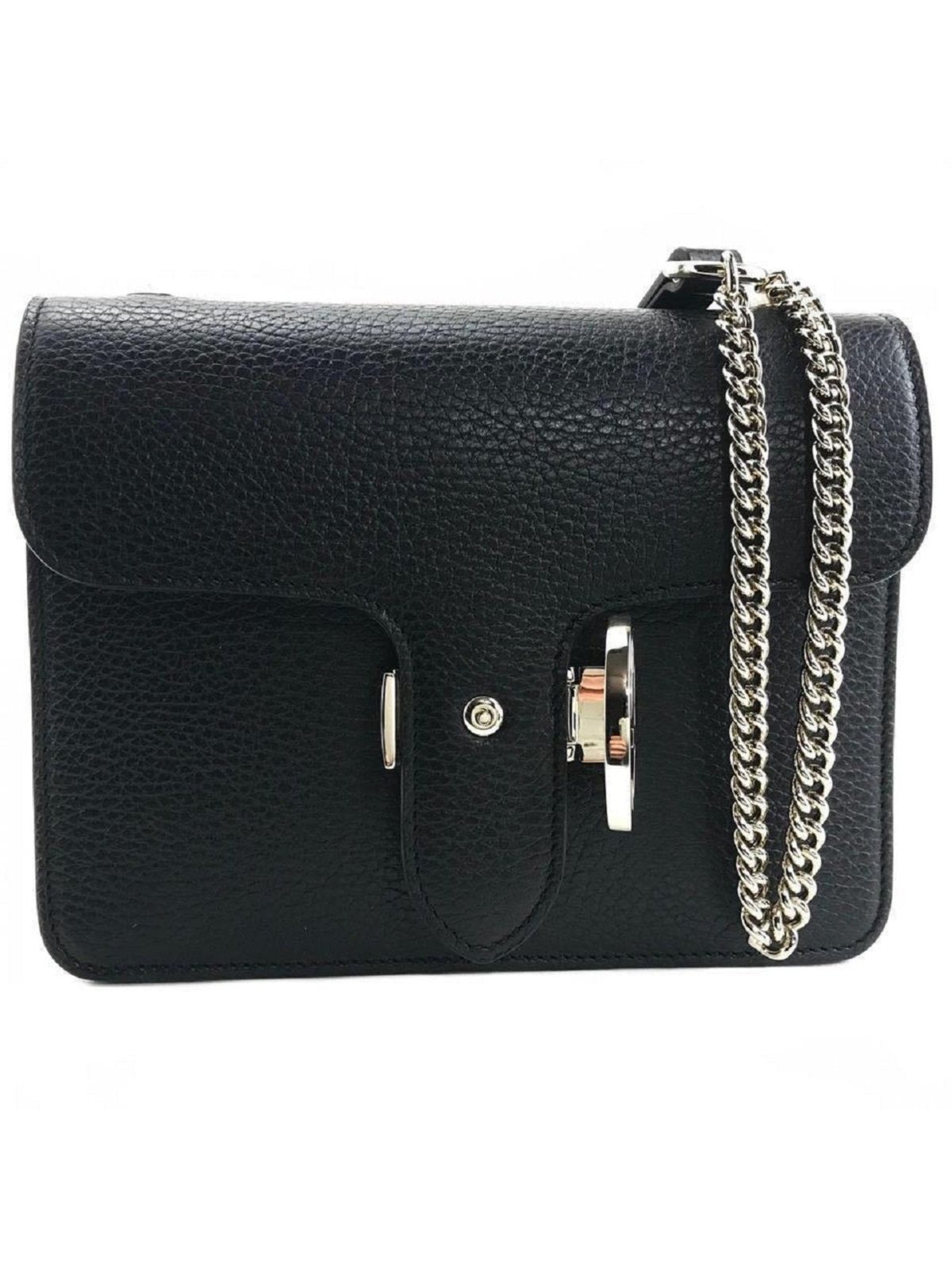 Gucci Icon GG Black Leather Small Crossbody Bag